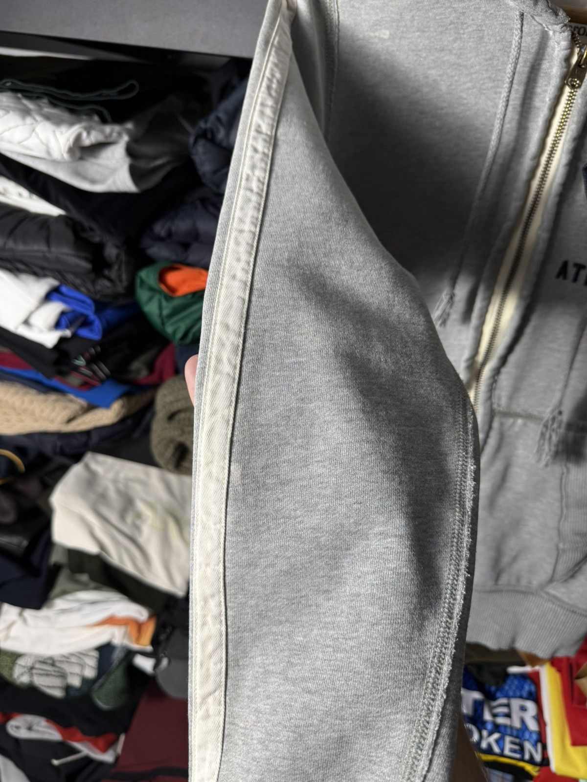Abercrombie & Fitch Vintage Abercrombie & Fitch Distressed Zip Hoodie Y2K Grey Size US S / EU 44-46 / 1 - 9 Thumbnail