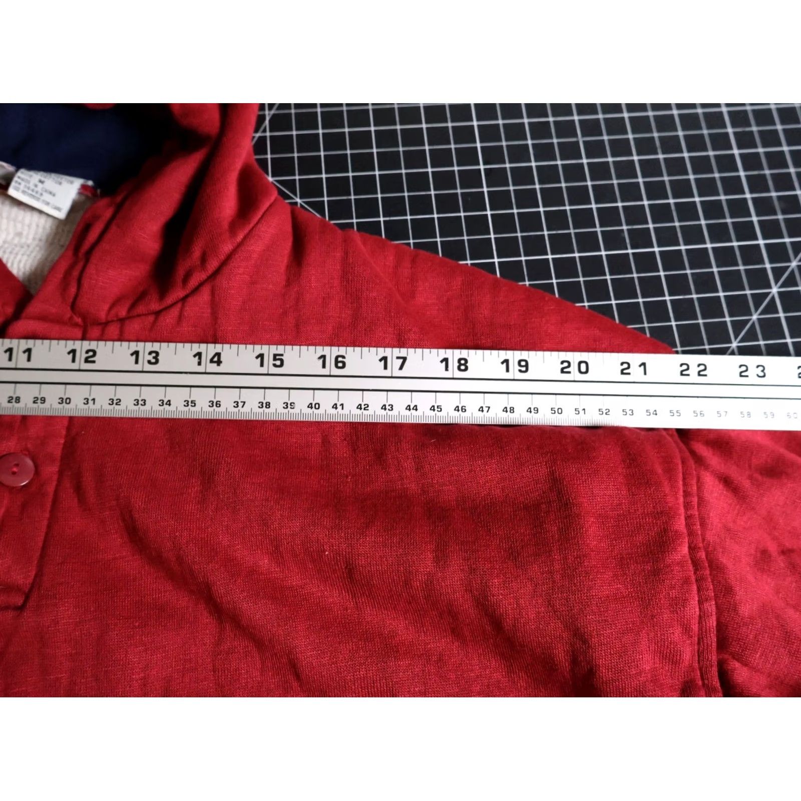 McGregor VINTAGE MacGregor Hoodie Men’s Medium Red Pullover Thermal Lined 90s Sweatshirt VTG Size US M / EU 48-50 / 2 - 7 Thumbnail