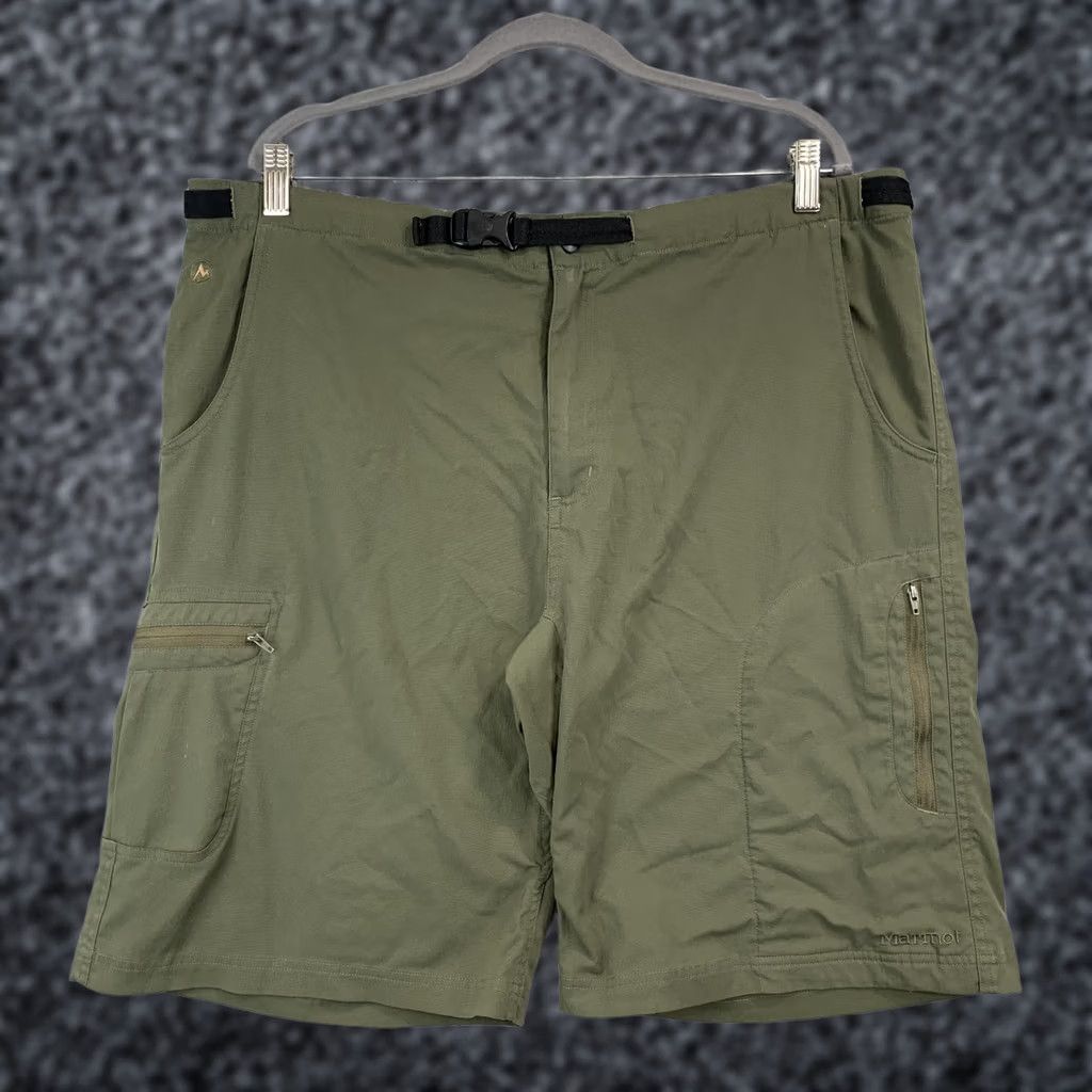Marmot Marmot Shorts Mens 38 Army Green 3X DRY Stretch Nylon Outdoor Belted Cargo Pocket Size US 38 / EU 54 - 1 Thumbnail