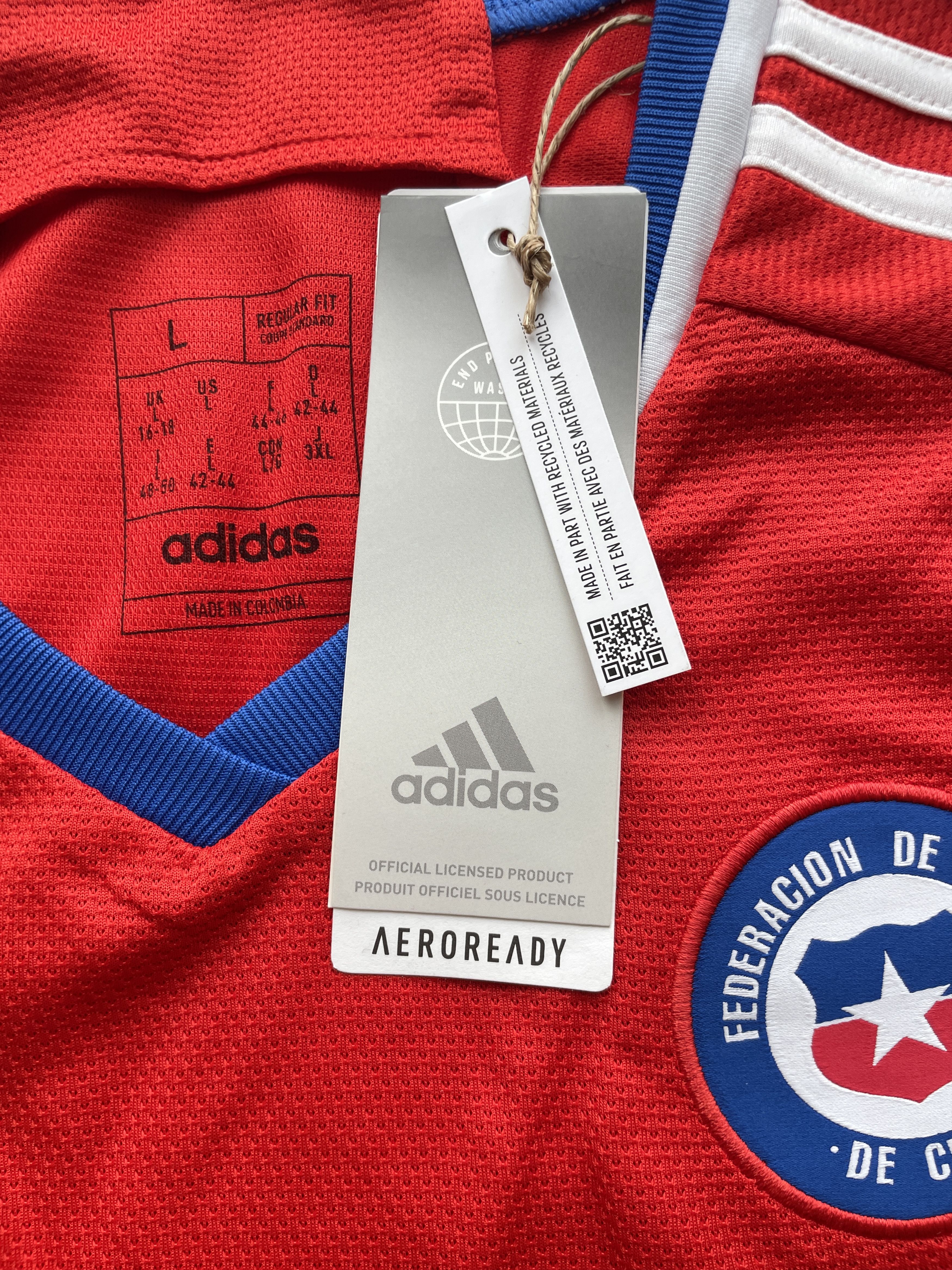 Adidas BNWT Adidas ANFP Chile 2022 Home Womens Soccer Jersey Size L / US 10 / IT 46 - 6 Thumbnail
