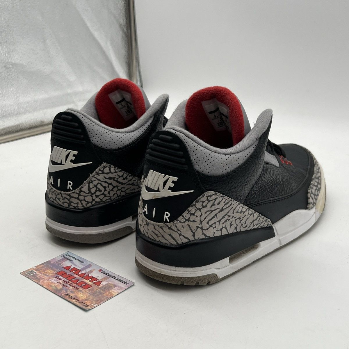 Jordan Brand Air Jordan 3 Black cement Size US 8 / EU 41 - 5 Thumbnail