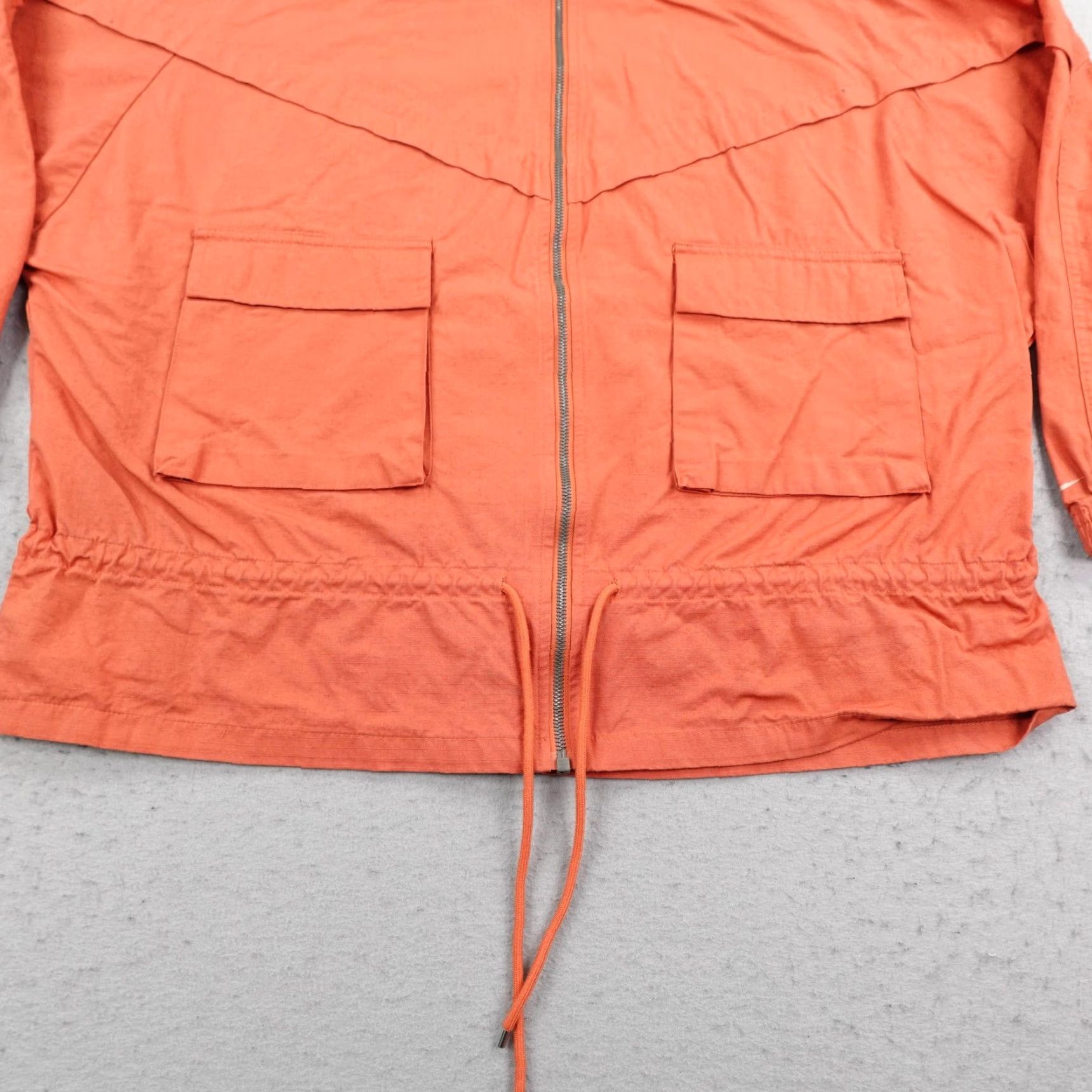 Nike Nike Jacket Womens Medium Orange Ripstop Icon Clash Full Zip Up Coat Utility Jacket Size M / US 6-8 / IT 42-44 - 3 Thumbnail