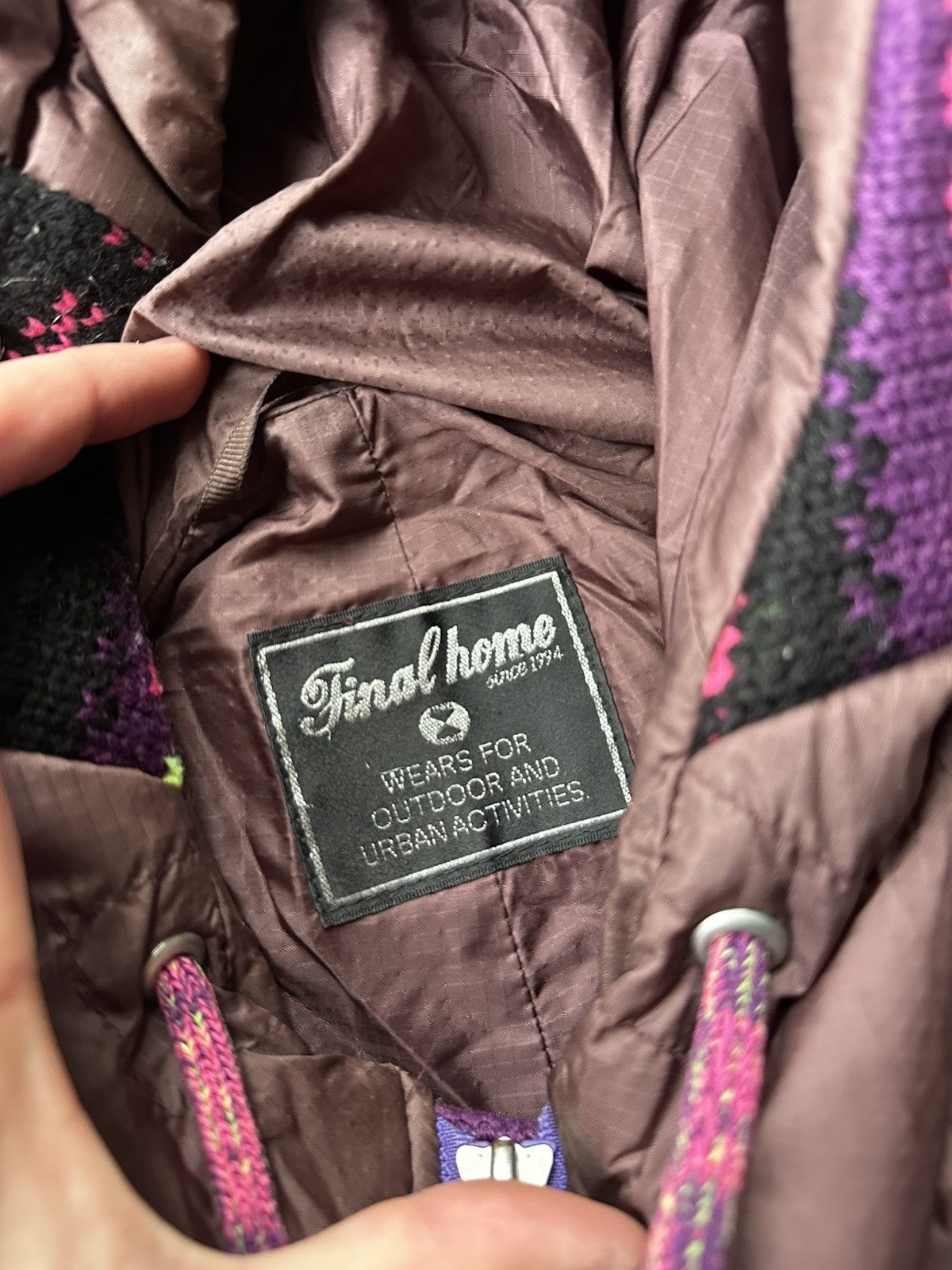 Final Home Final Home Purple Knit Puffer Jacke Size US M / EU 48-50 / 2 - 3 Thumbnail