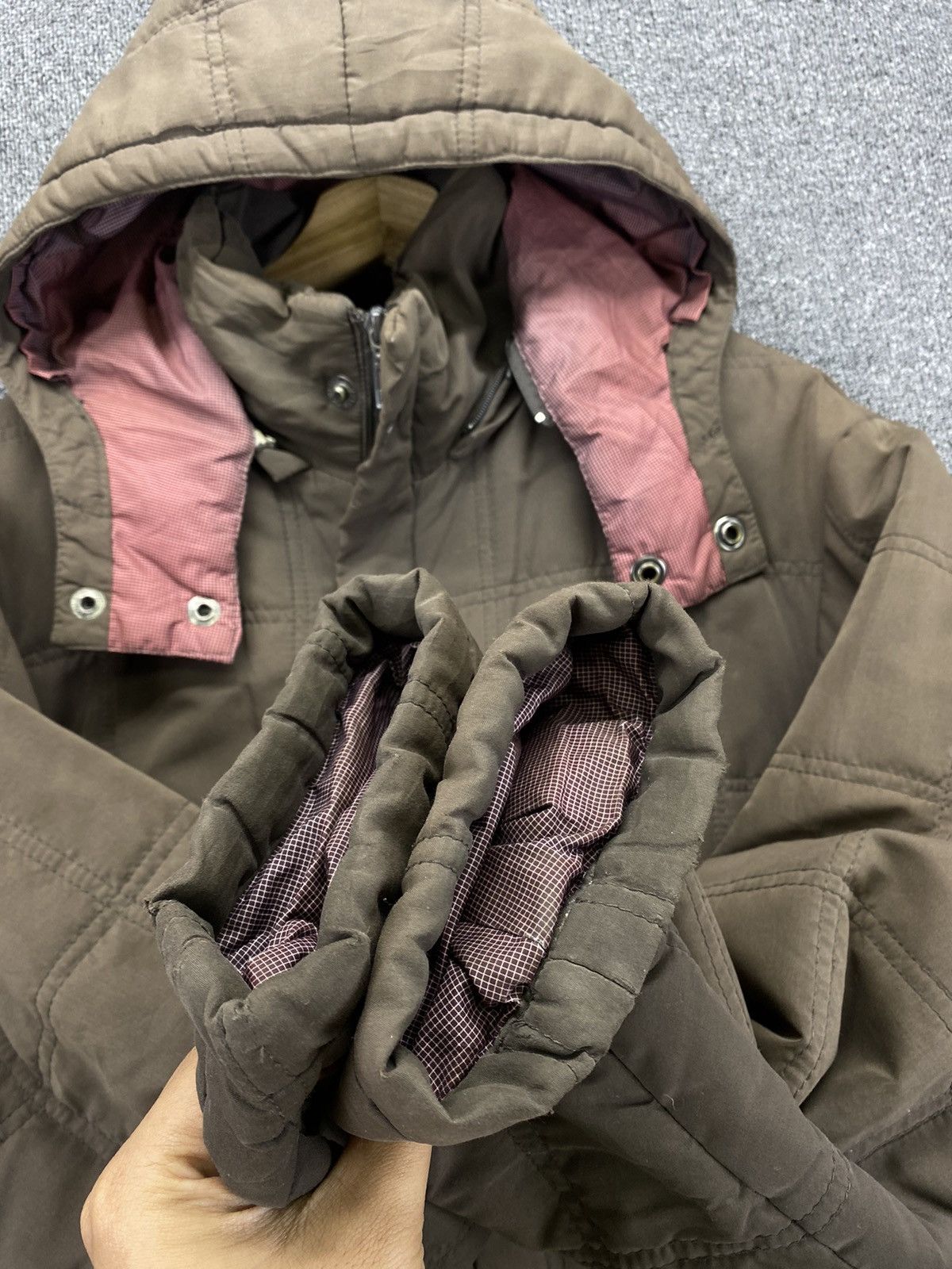 Japanese Brand Vintage Kansai Yamamoto Hoodie Quilted Down Jacket Size US M / EU 48-50 / 2 - 14 Thumbnail