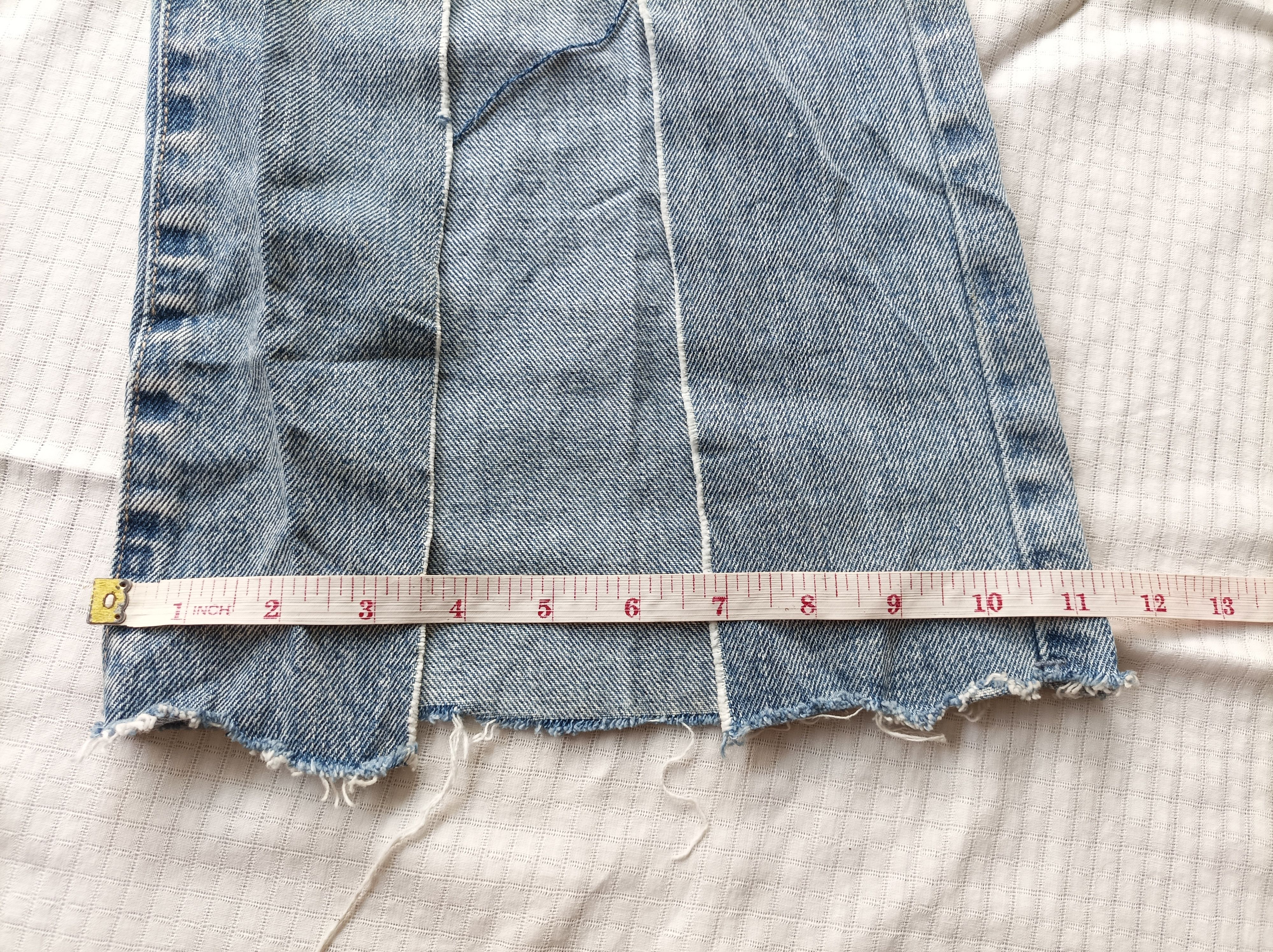 Japanese Brand (P177) Emoda Distressed Women Front Slit Flare Jeans Sz 1 Size 26" / US 2 / IT 38 - 11 Thumbnail