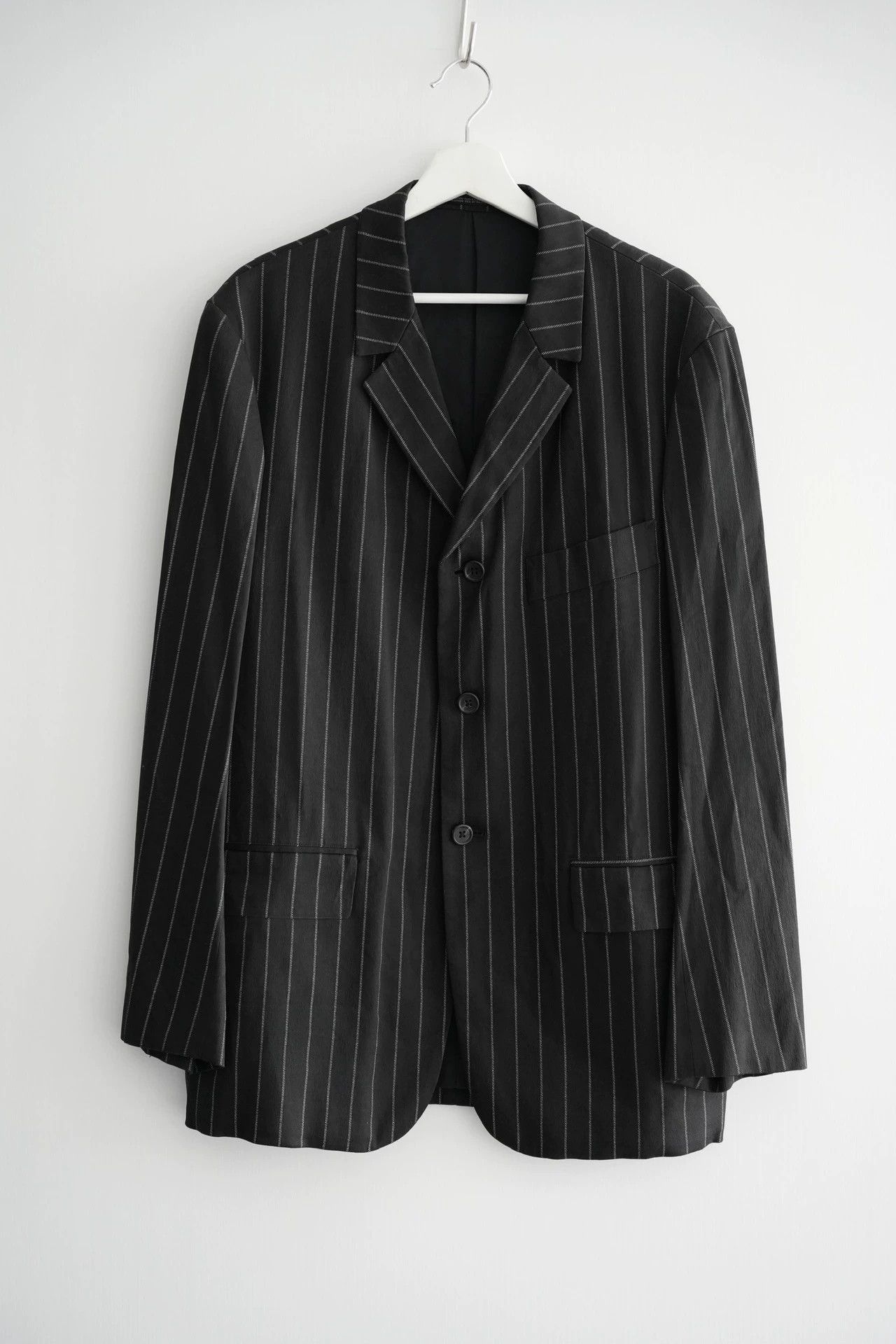 Yohji Yamamoto Yohji Yamamoto 97AW Pour Homme Bias Stripe Blazer Size US S / EU 44-46 / 1 - 1 Thumbnail