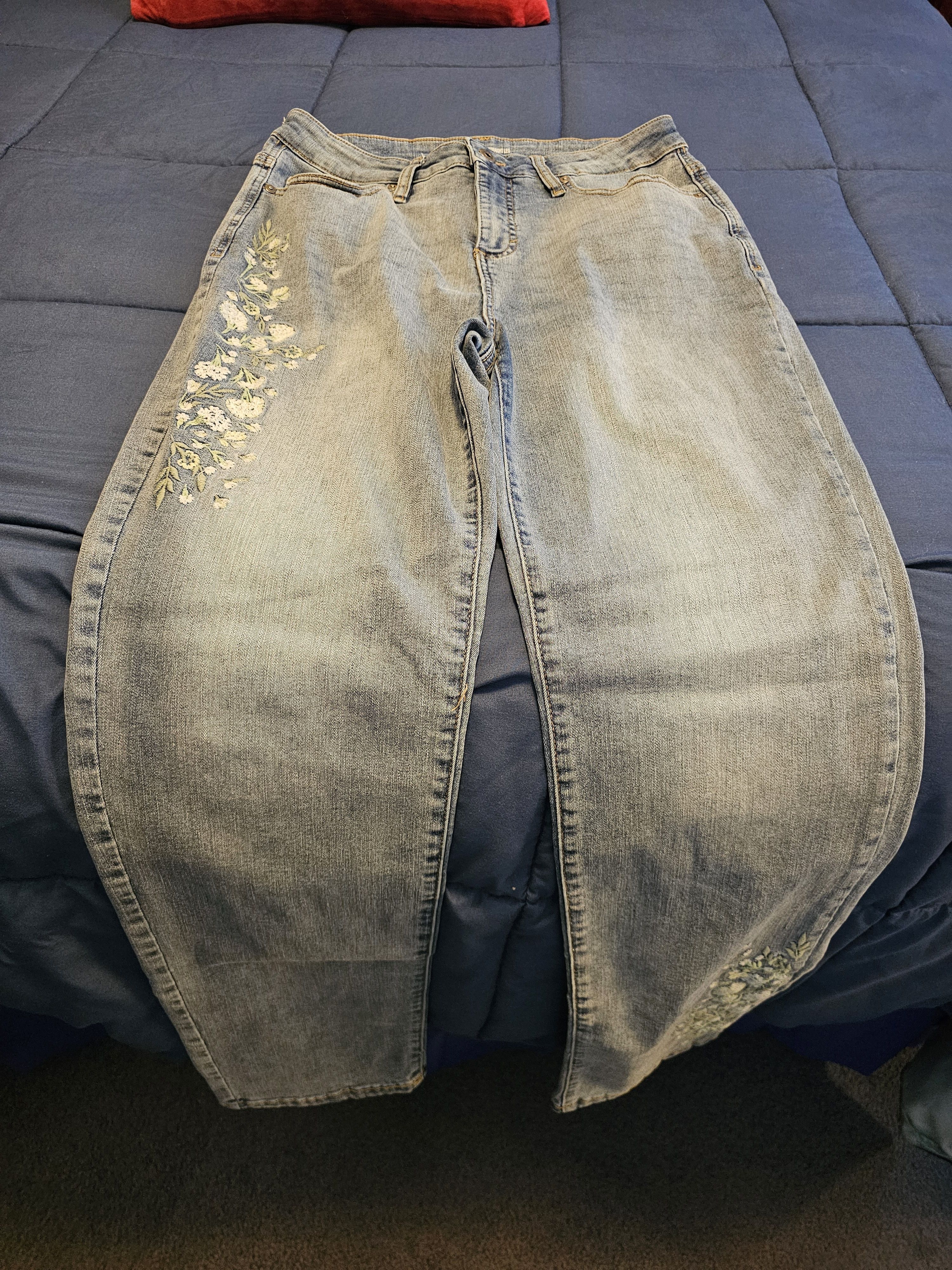 Style & Co Style&Co Women's jeans denim blue straight leg size 8 Size 30" / US 8 / IT 44 - 1 Thumbnail