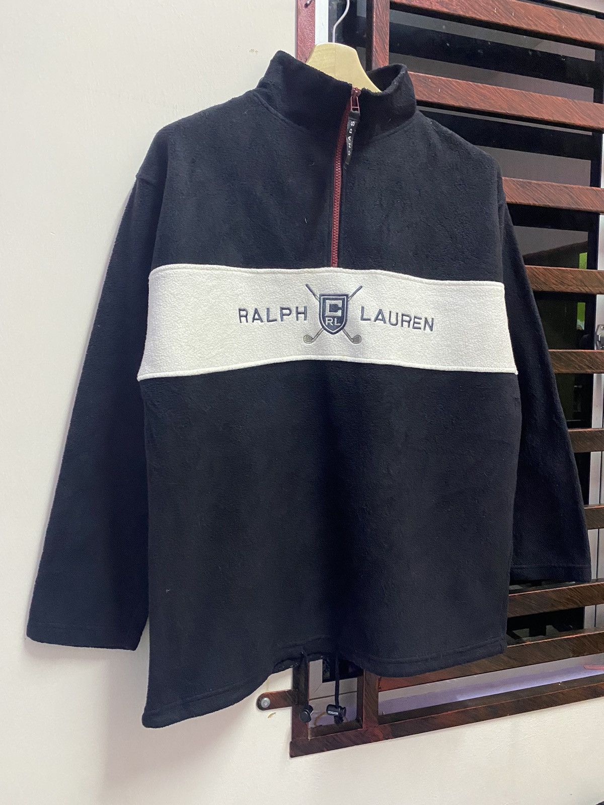 Chaps Ralph Lauren Vintage 90s Chaps Ralph Lauren Half Zipper Sweatshirt Size US L / EU 52-54 / 3 - 3 Thumbnail