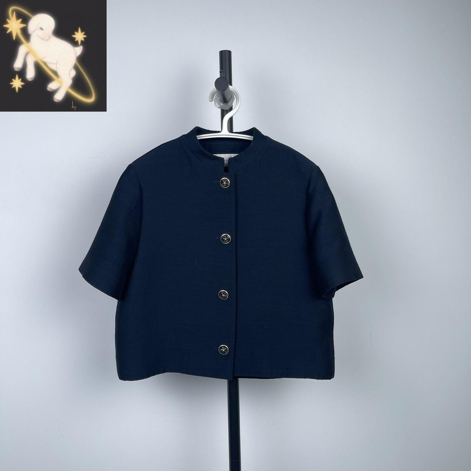 Dior Dior 23ss Navy Blue Wool Short Jacket Size XXS / US 00 / IT 34 - 1 Thumbnail