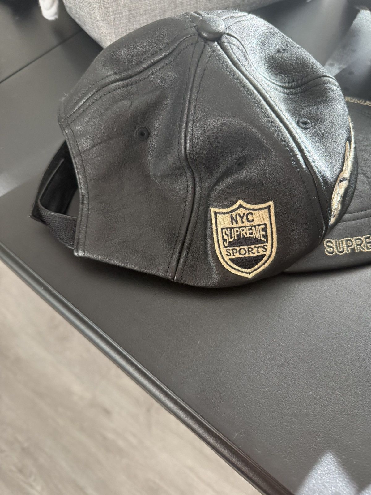 Supreme supreme leather hat Size ONE SIZE - 3 Thumbnail