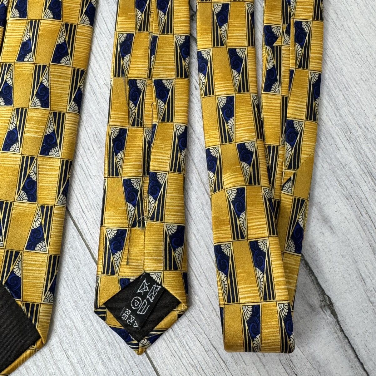 Lanvin Lanvin Paris Silk Tie Gold Made In France Size ONE SIZE - 4 Thumbnail