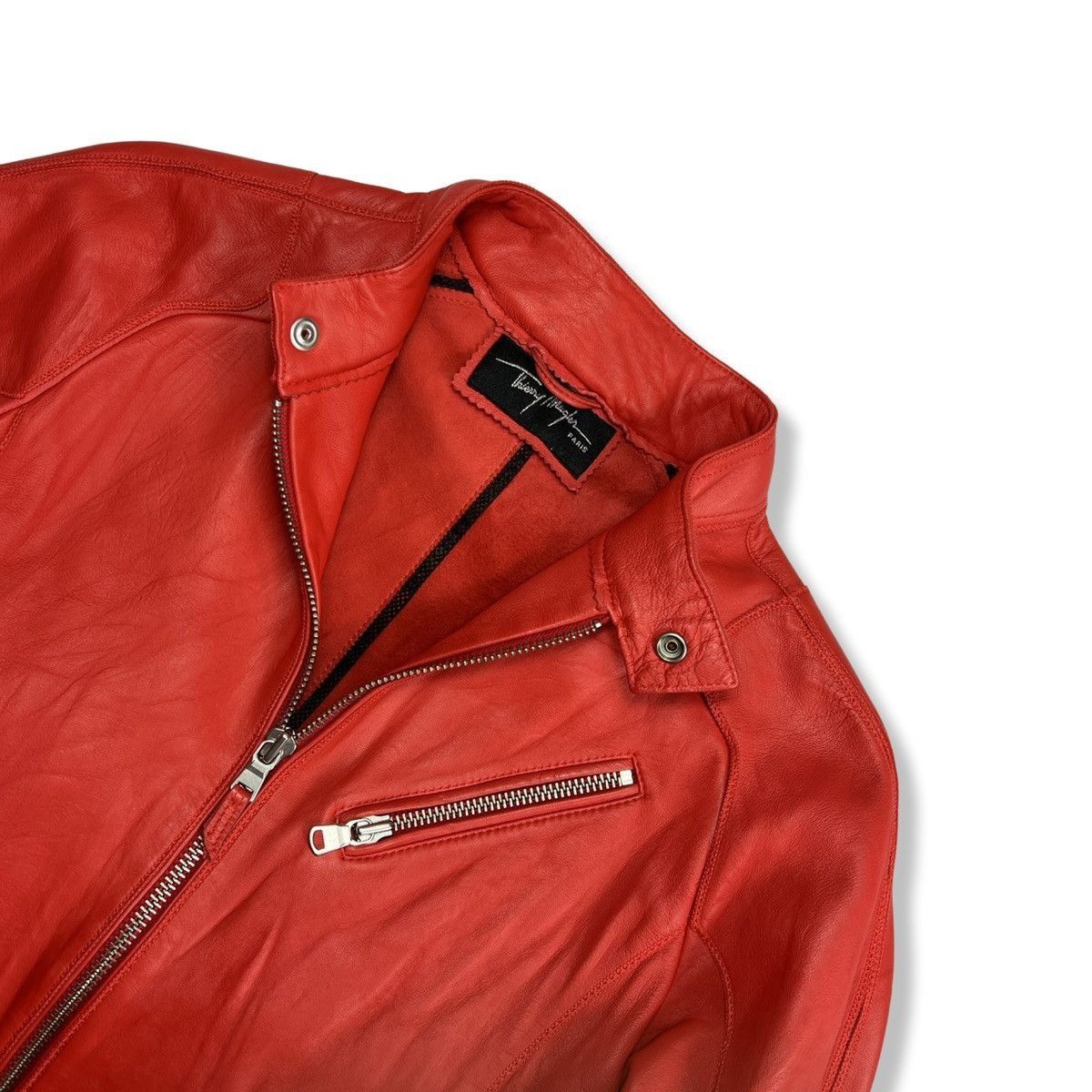 Thierry Mugler Thierry mugler red leather jacket Size US M / EU 48-50 / 2 - 3 Thumbnail