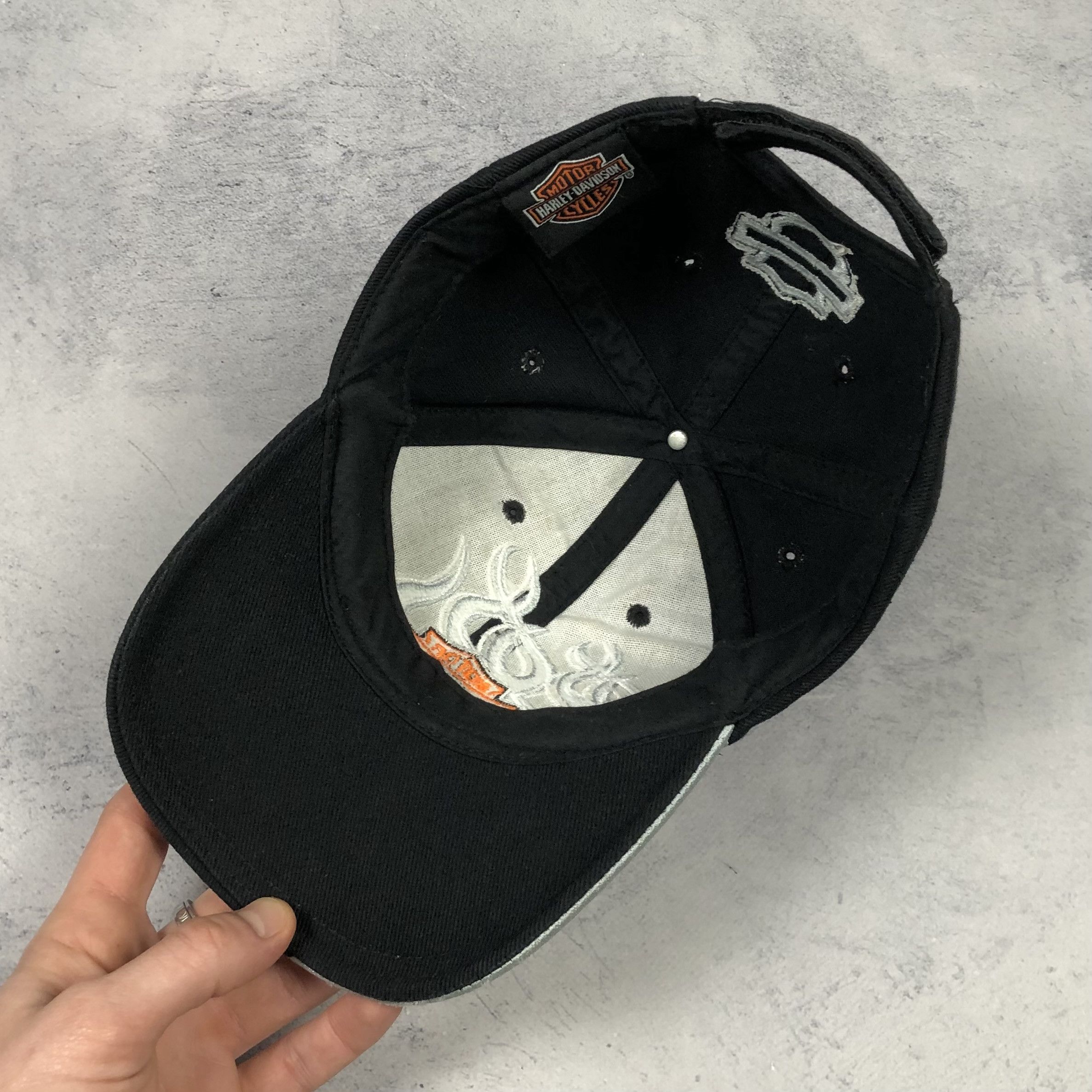Harley Davidson Y2K Vintage Harley-Davidson Flame Fire Motorcycle Cap rare Size ONE SIZE - 7 Thumbnail