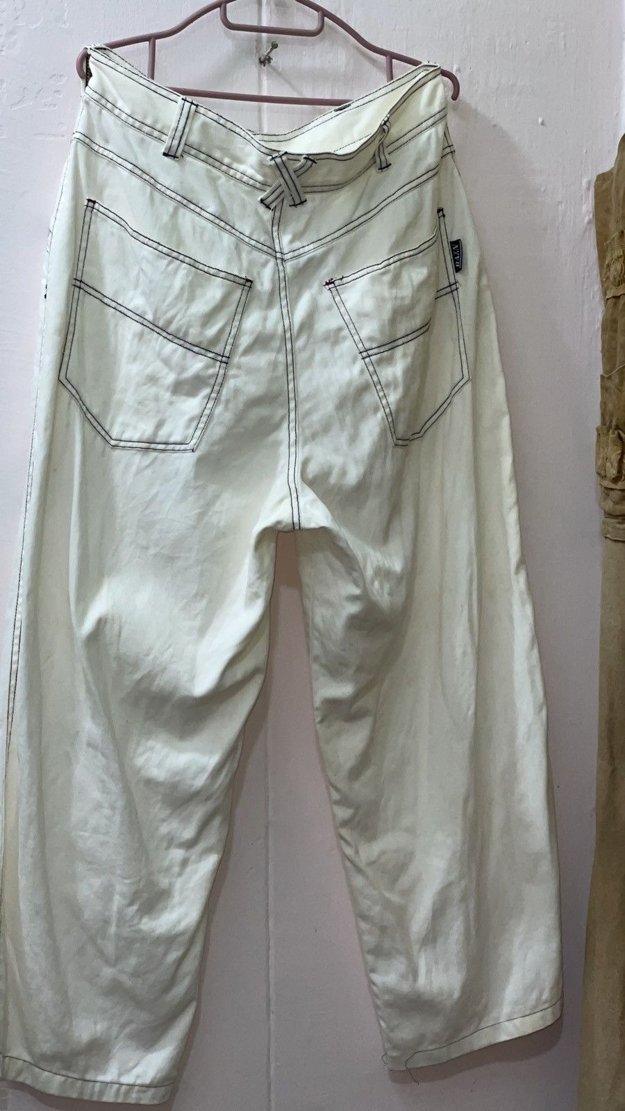 Japanese Brand Baggy jeans raton laveur street wide denim y2k Size US 33 - 7 Thumbnail