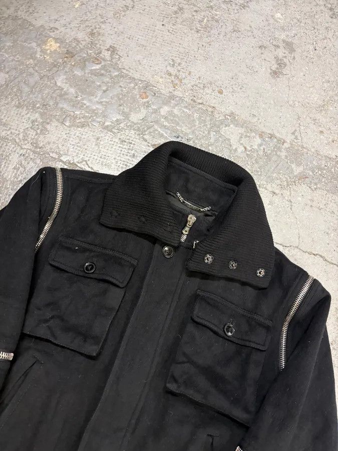 Dolce & Gabbana AW2003 Dolce & Gabbana Black Nylon Detachable Sleeve Bomber Jacket Size US S / EU 44-46 / 1 - 6 Thumbnail