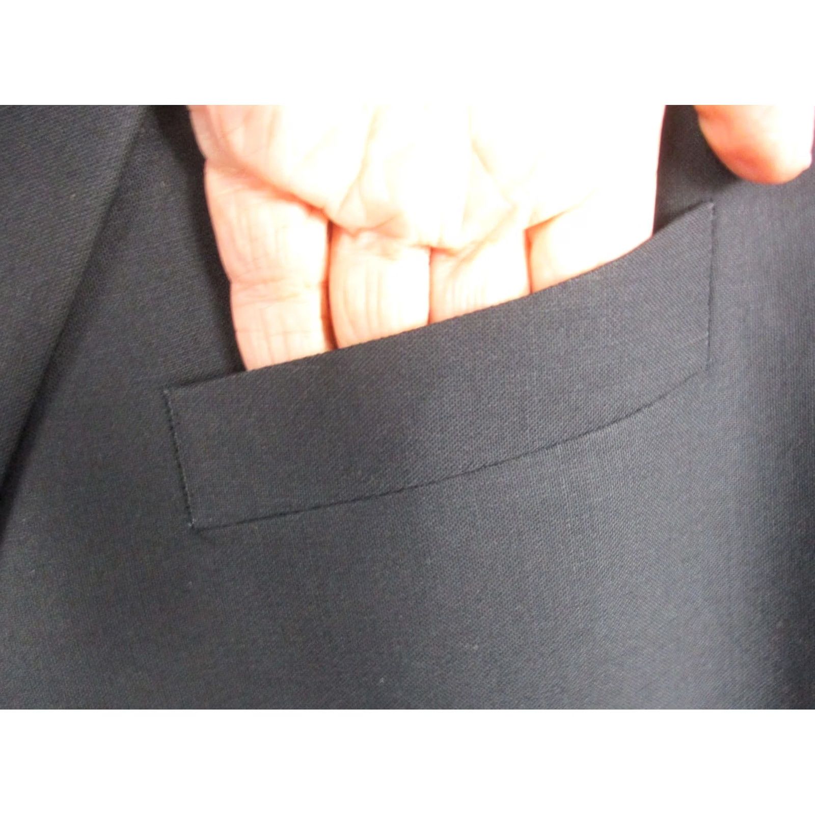 Brooks Brothers VINTAGE Brooks Brothers 346 Blazer 48L Wool Stretch Jacket Black Mens Blazer Size 48R - 5 Thumbnail