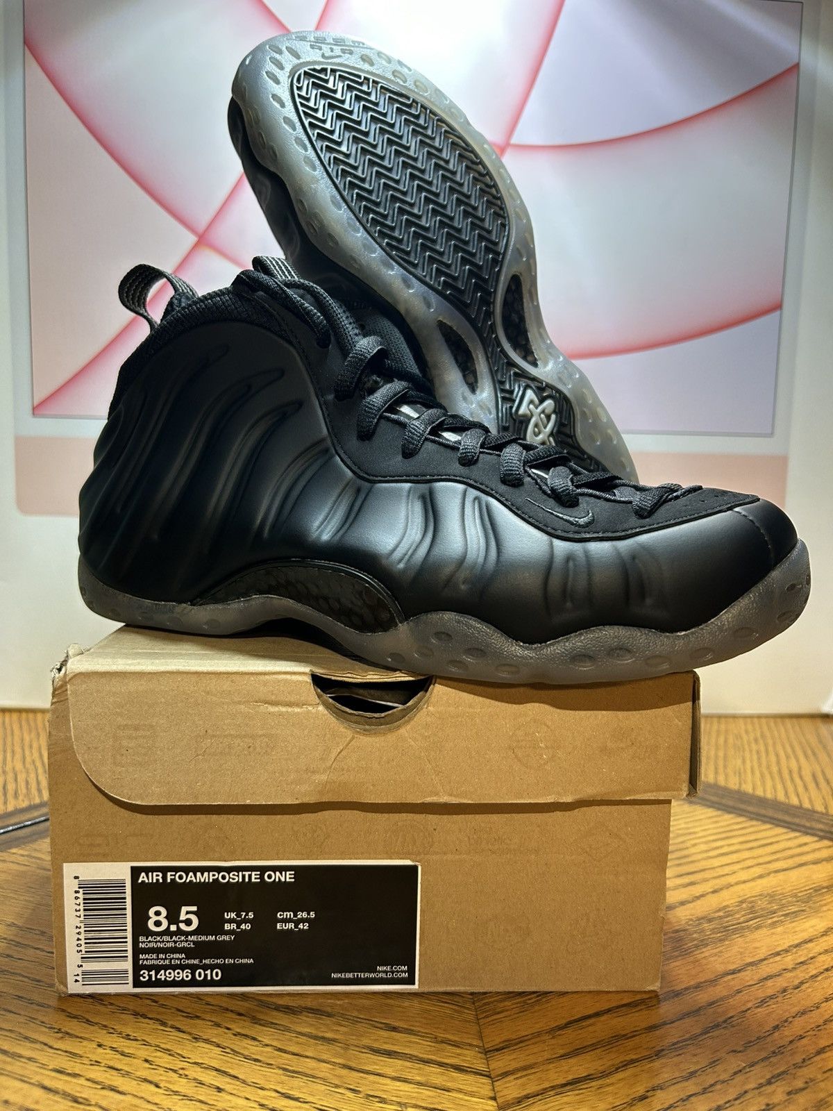 Nike Size 8.5 - Nike Air Foamposite One Stealth Black/Anthracite Size US 8.5 / EU 41-42 - 1 Thumbnail