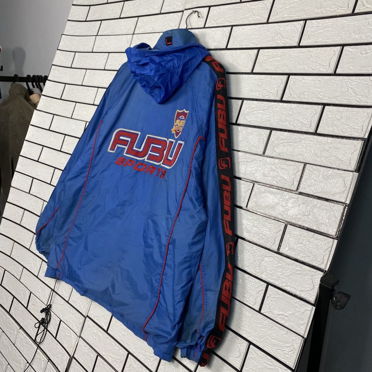 Fubu 📌Vintage Light Zipper Jacket Fubu Big Logo Embroidery Size US L / EU 52-54 / 3 - 12 Thumbnail