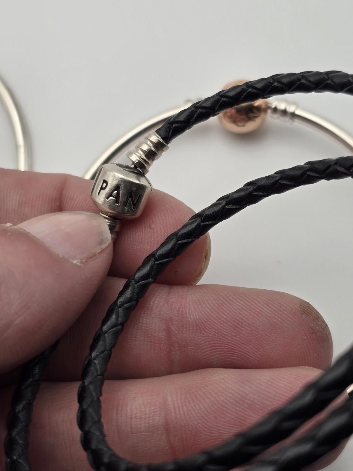 pandora Lot of 3 Genuine Pandora Bracelets + Reindeer Charm Size ONE SIZE - 6 Thumbnail