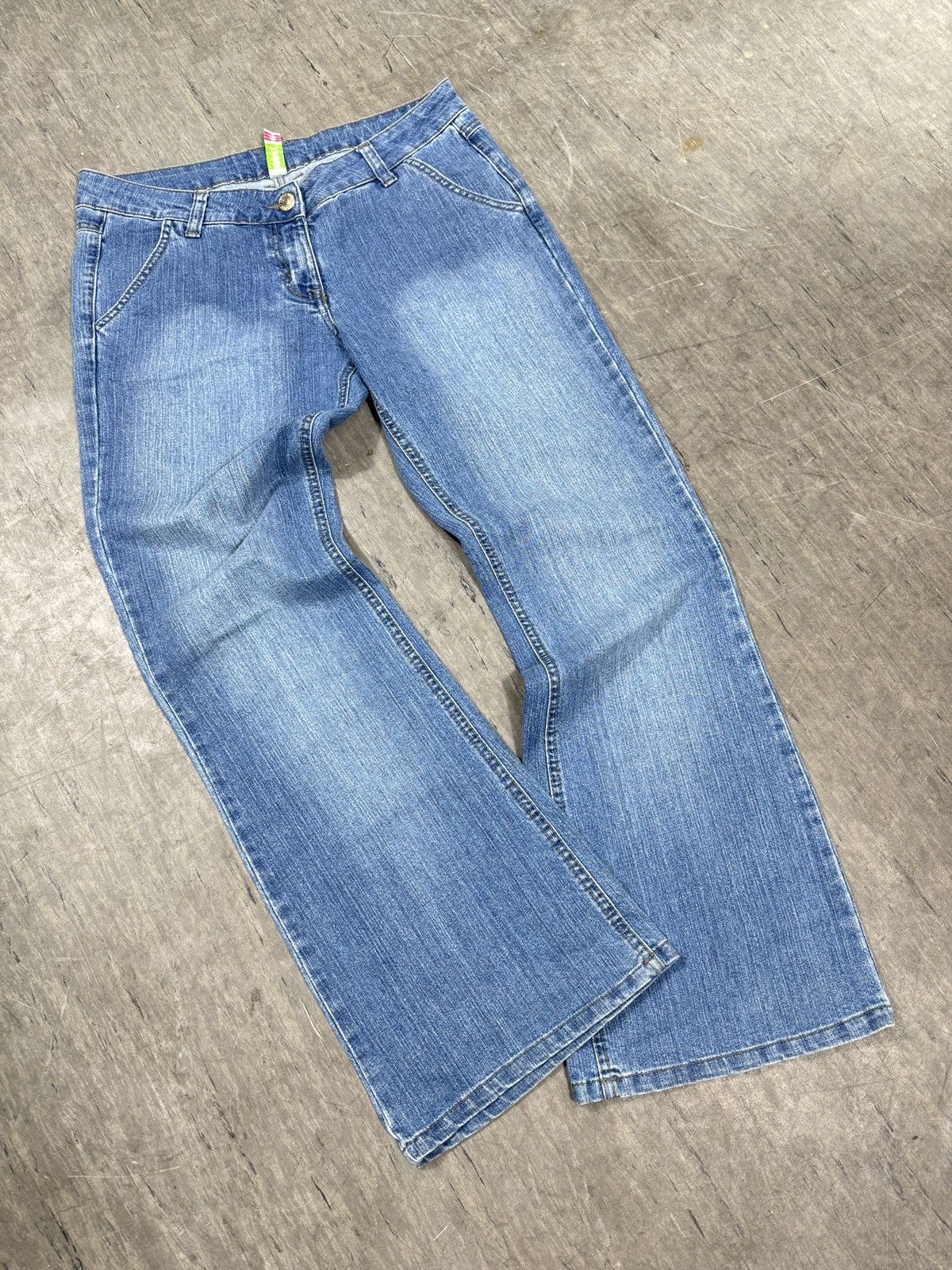 Japanese Brand × Kapital ᶠᵃⁿᶜʸᵍᵘʸ Y2K Flared Denim Boootcut Flared Jeans Cargo Pant Size US 32 / EU 48 - 1 Thumbnail