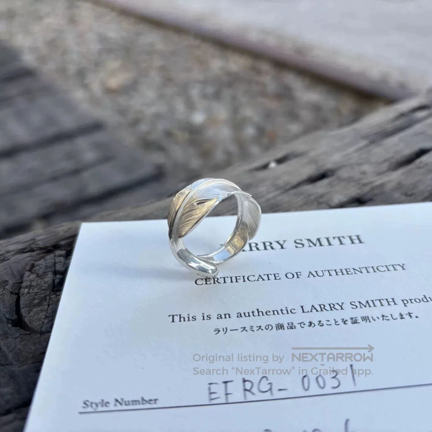 Larry Smith feather ring by larry smith, japan. Size ONE SIZE - 1 Thumbnail