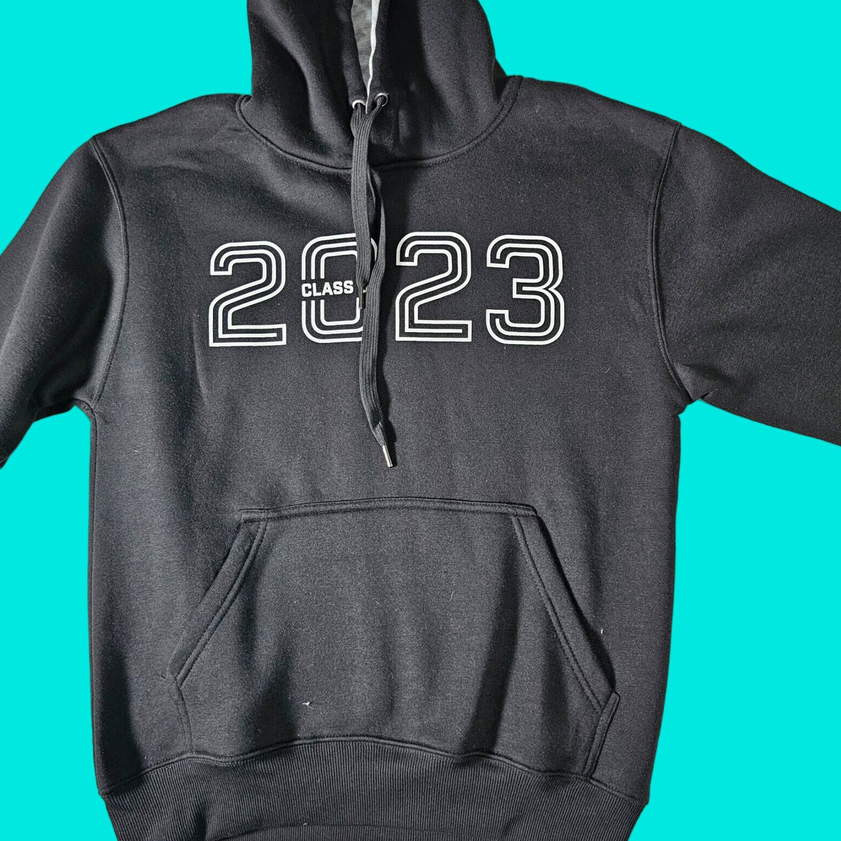 KangaROOS Herff Jones Hoodie Class of 2023 Black Gray Small Kangaroo Pocket Long Sleeve Crew Neck Knit Hooded Pullover Lightweight Pockets Regular Men XS? Wait. Size US S / EU 44-46 / 1 - 1 Thumbnail
