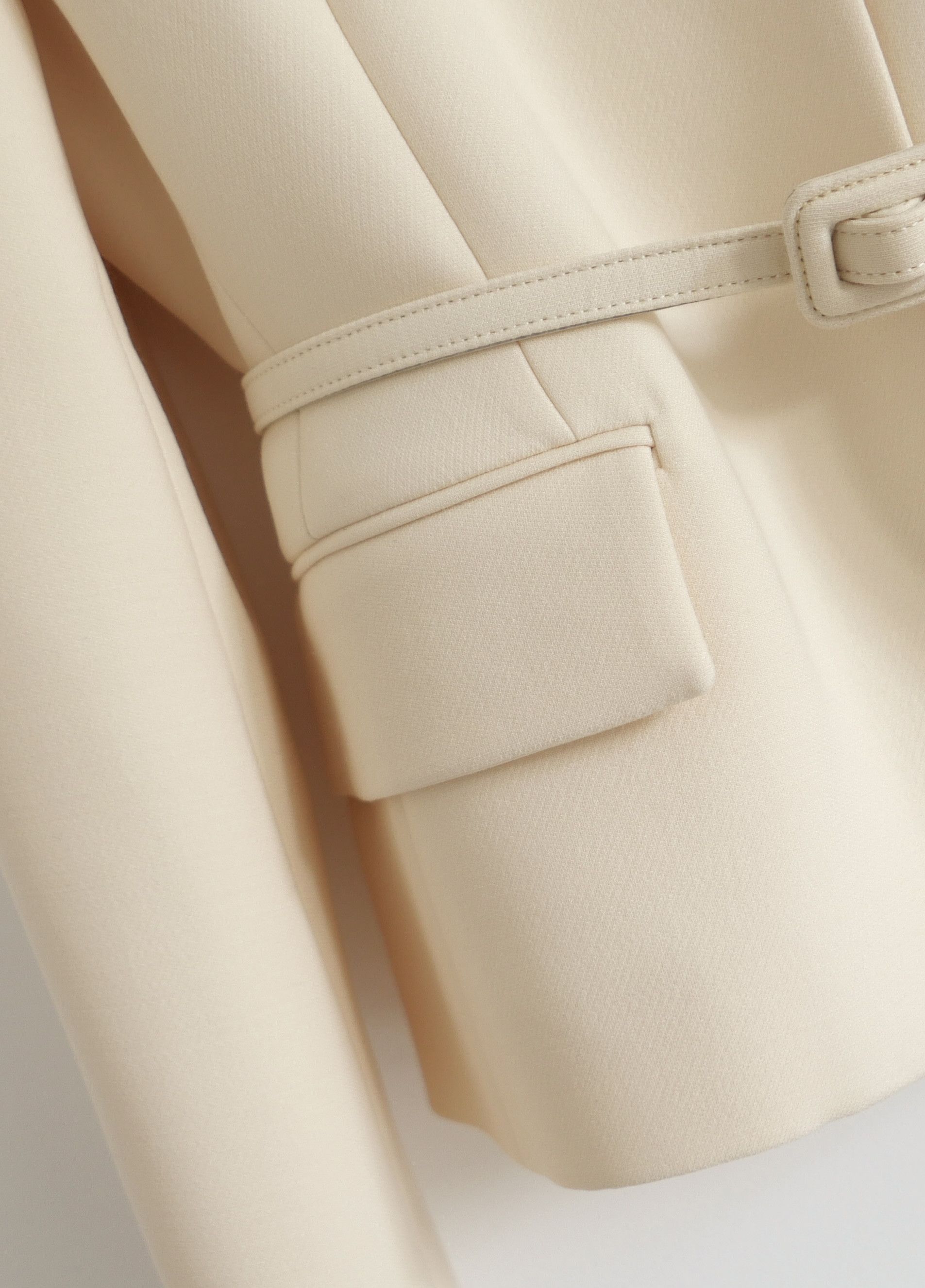 Dior Dior Cruise 2022 Cream Wool Silk Belted Bar Jacket Size S / US 4 / IT 40 - 4 Thumbnail
