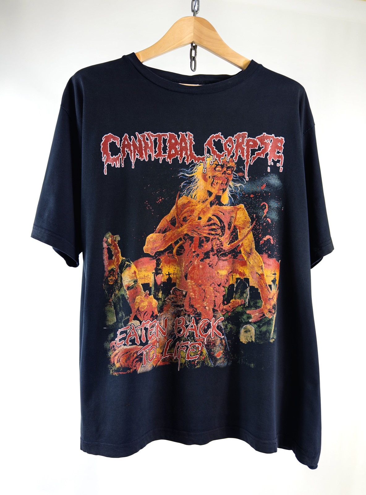 Band Tees Vintage 90s Cannibal Corpse Eaten Back To Life T-Shirt Tee Size US XL / EU 56 / 4 - 1 Thumbnail