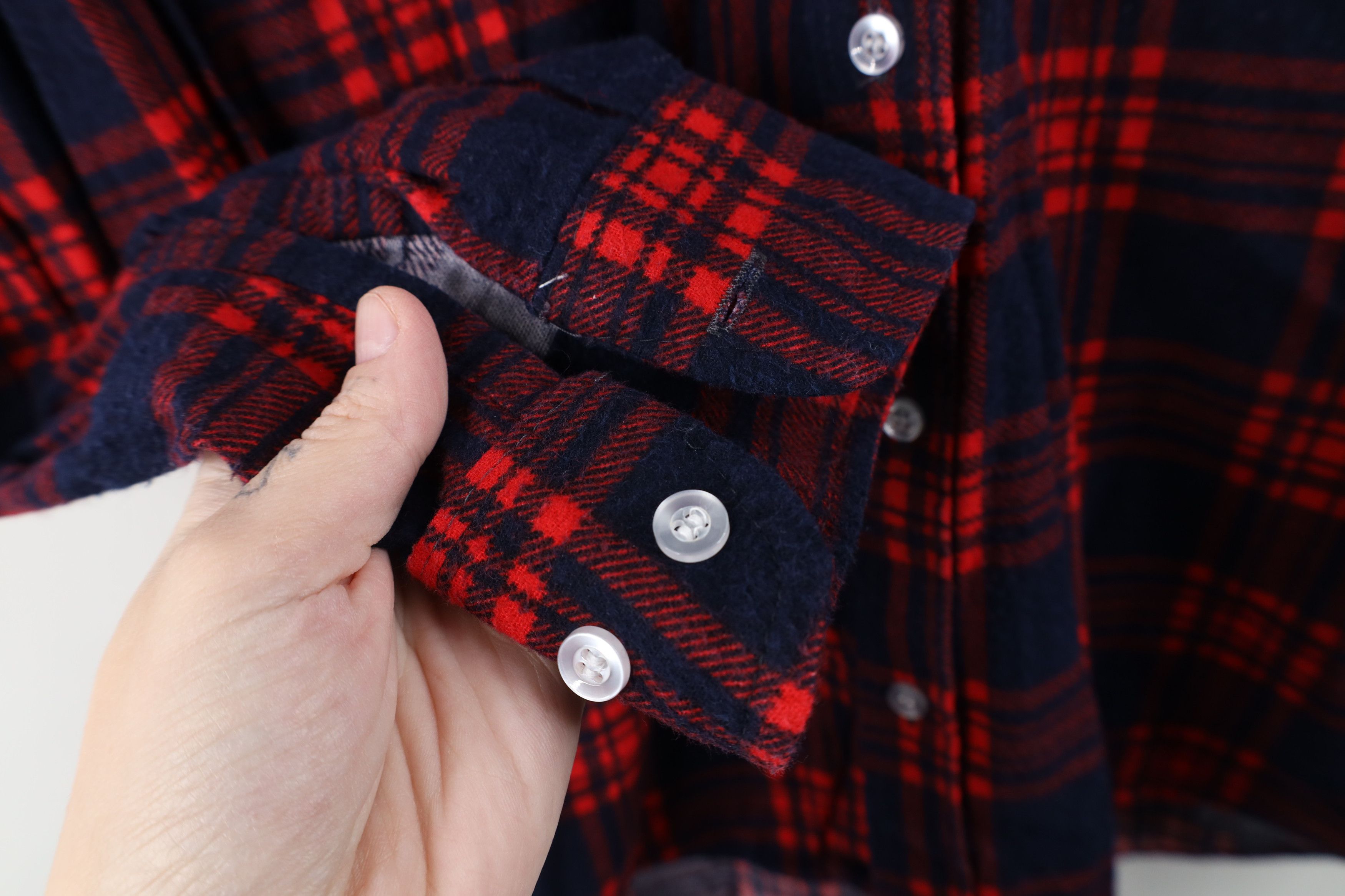 Vintage Vintage 70s Streetwear Pocket Flannel Button Shirt Plaid USA Size US S / EU 44-46 / 1 - 7 Thumbnail