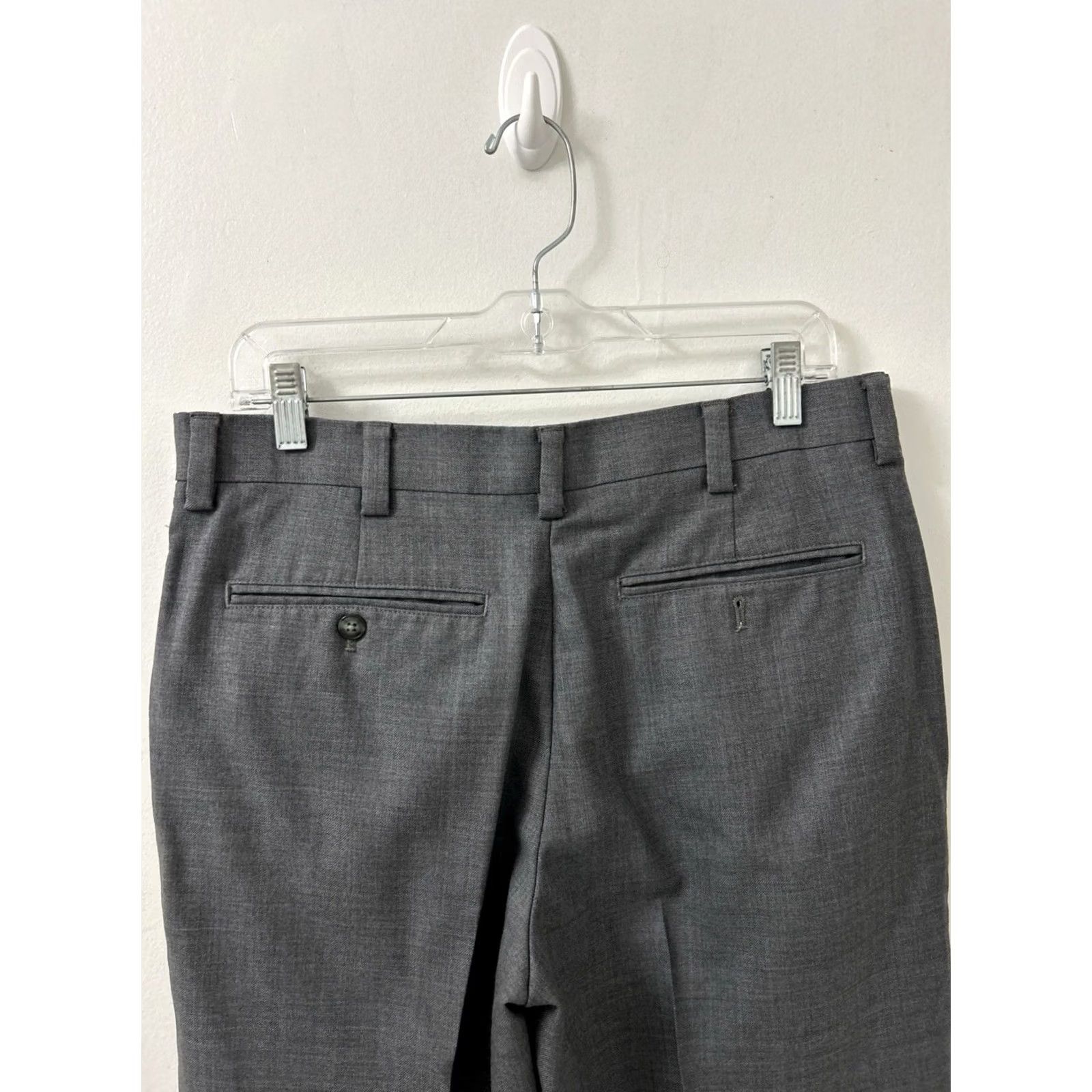 Vintage VINTAGE: No — LL Bean Dress Pants Mens 33x25.5 Gray 100% Wool Classic Fit YKK 267797 Size US 33 - 7 Thumbnail