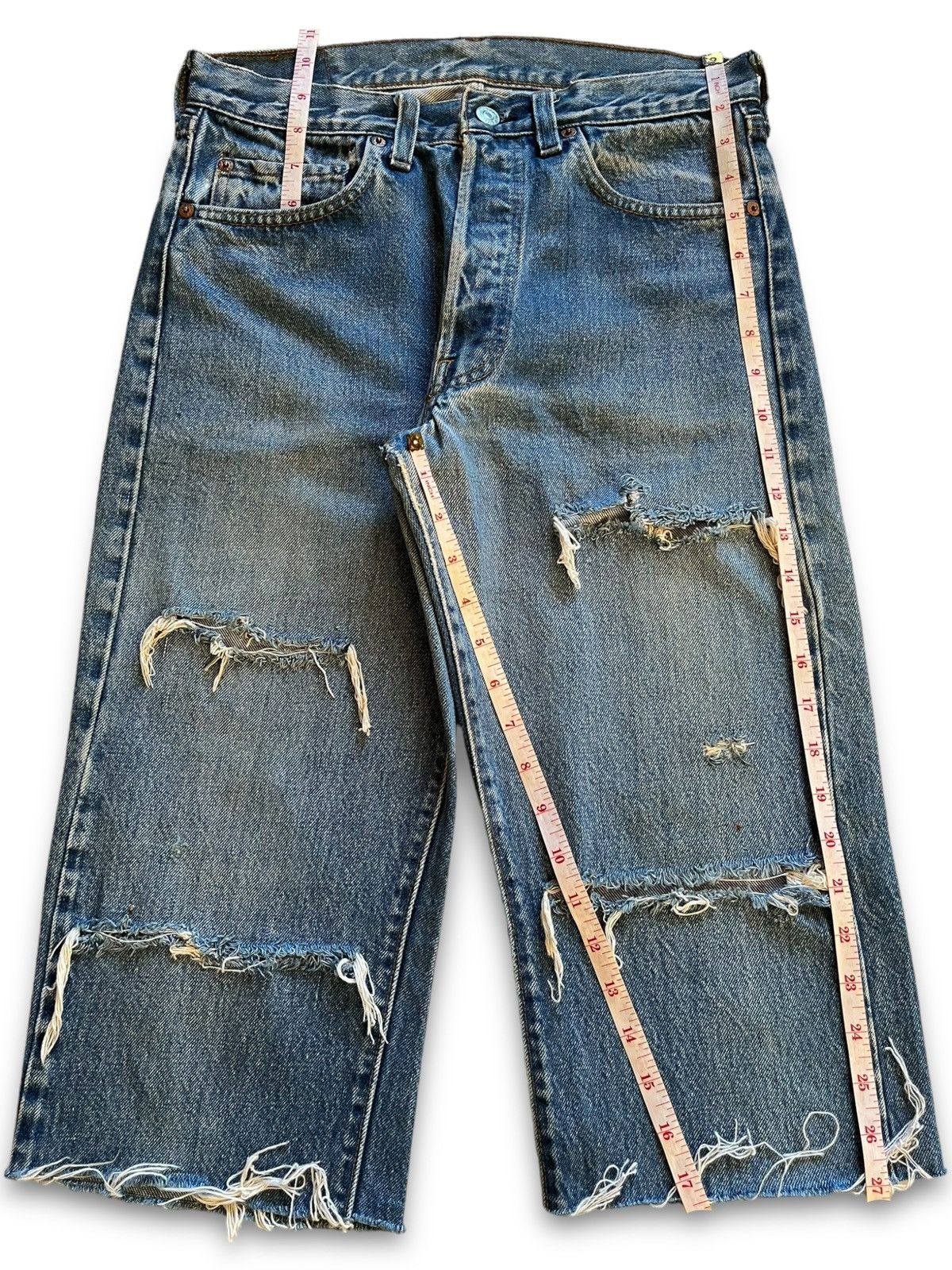 Levi's Vintage 70s Levis 501 Selvedge 524 Loose Jean Shorts Jorts Size US 29 - 14 Thumbnail