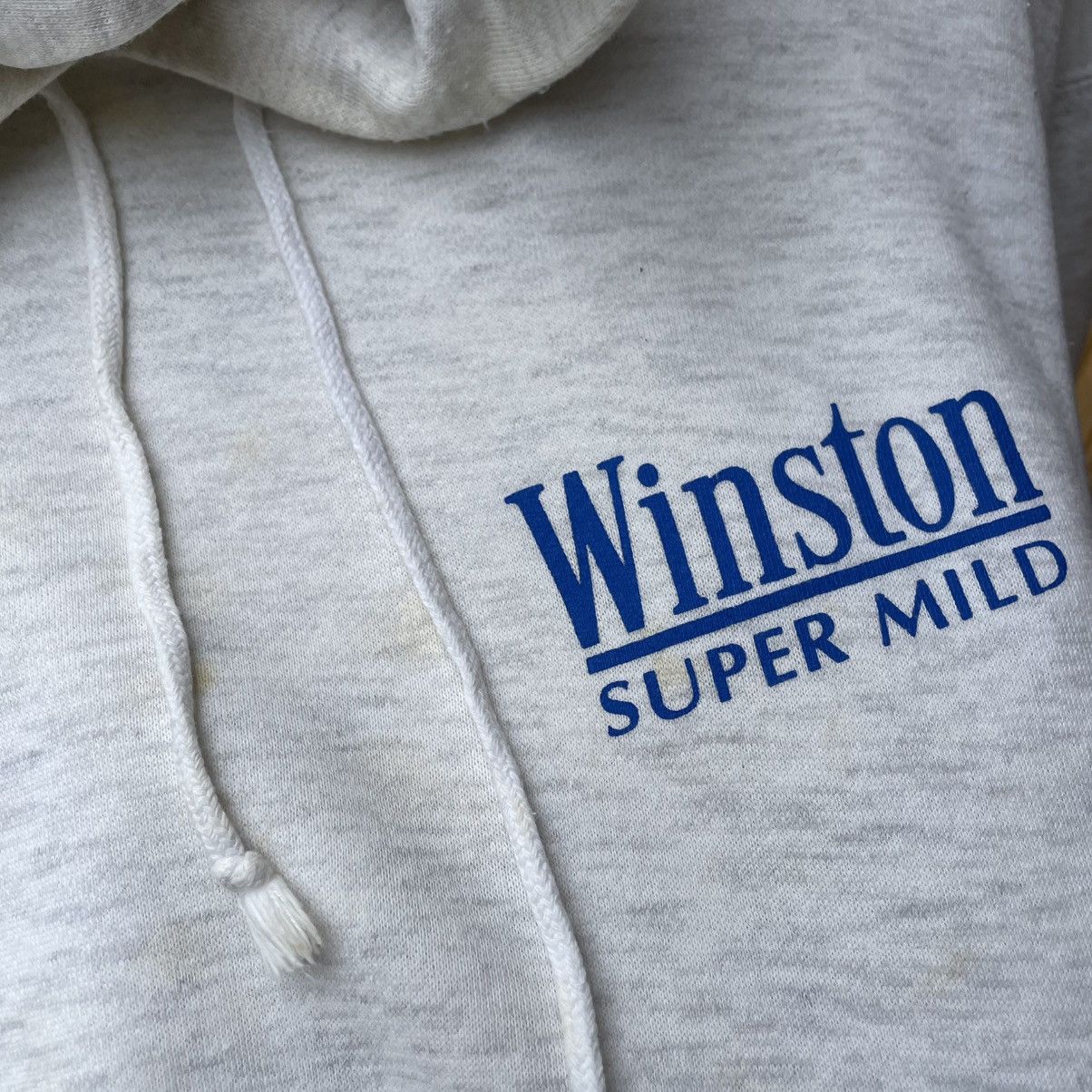 Vintage 🔥Vintage 90s Winston Mild Big Logo Pullover Boxy Hoodie Size US M / EU 48-50 / 2 - 12 Thumbnail