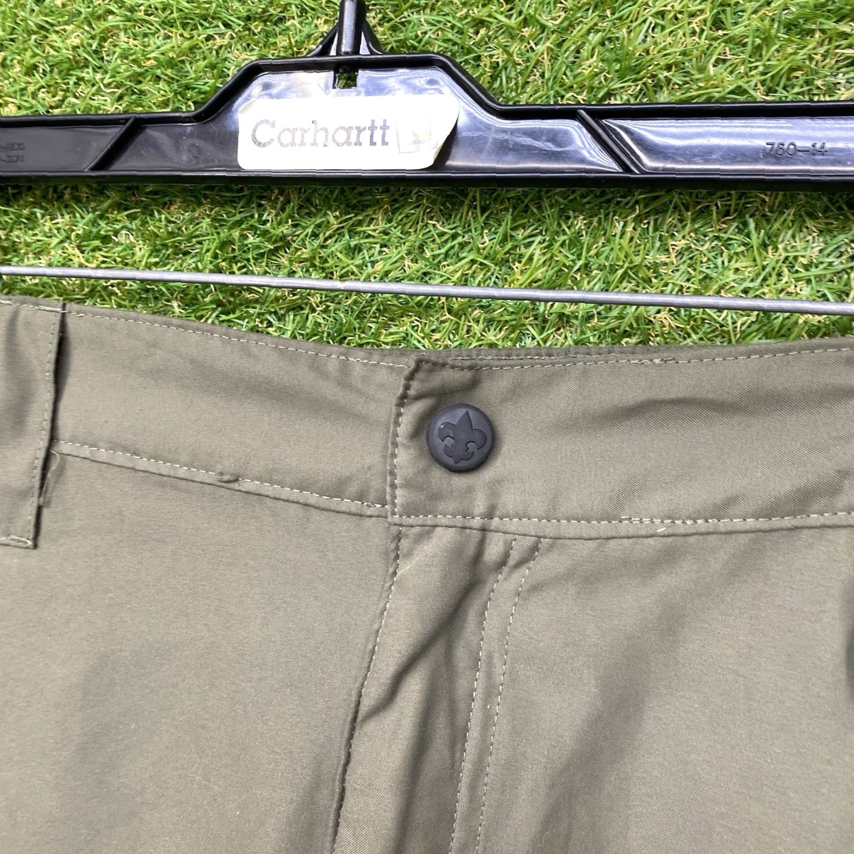 Vintage VINTAGE Boy Scouts Of America Mens Small Relaxed Olive Green Chino Shorts Made In USA Size US 29 - 3 Thumbnail