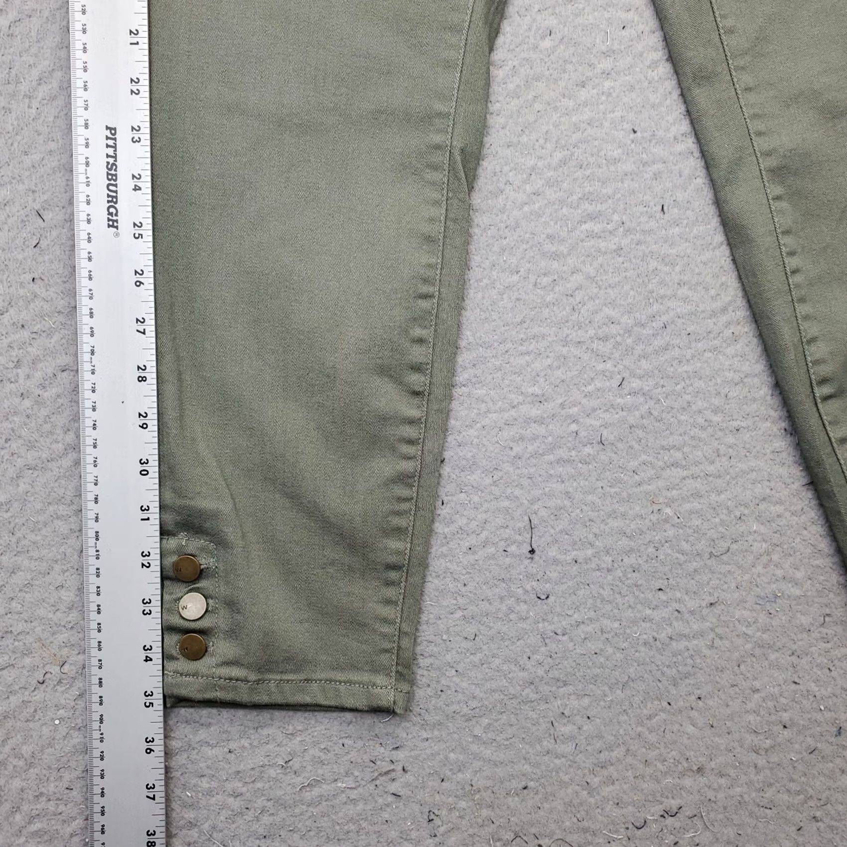 Vintage VINTAGE Westport Skinny Jeans Womens Petite 16P Green Denim Signature Fit Ankle Button Size 38" / US 16 / IT 52 - 3 Thumbnail