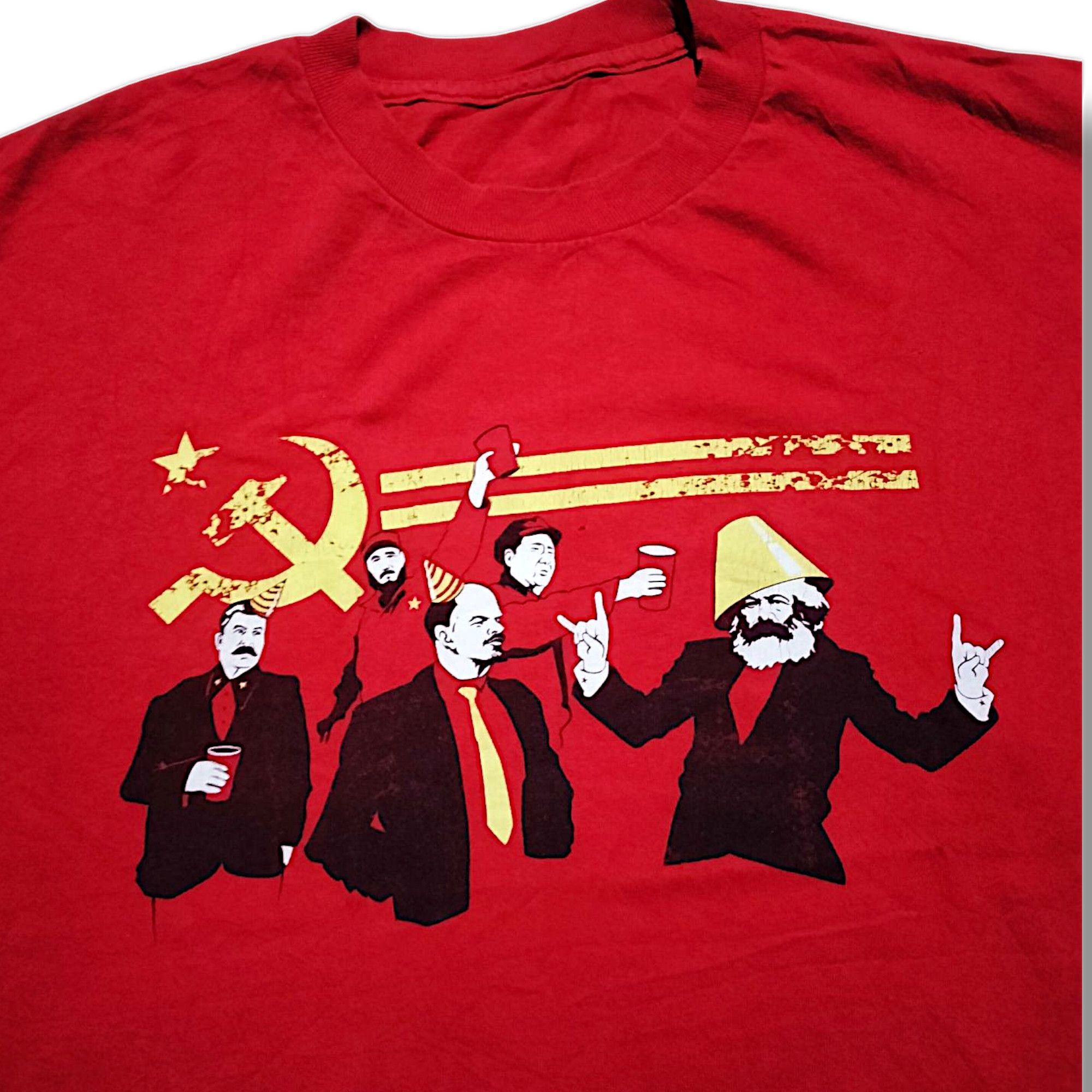 Vintage Vintage Communism Stalin Karl Marx Etc ideology of war Size US L / EU 52-54 / 3 - 1 Thumbnail