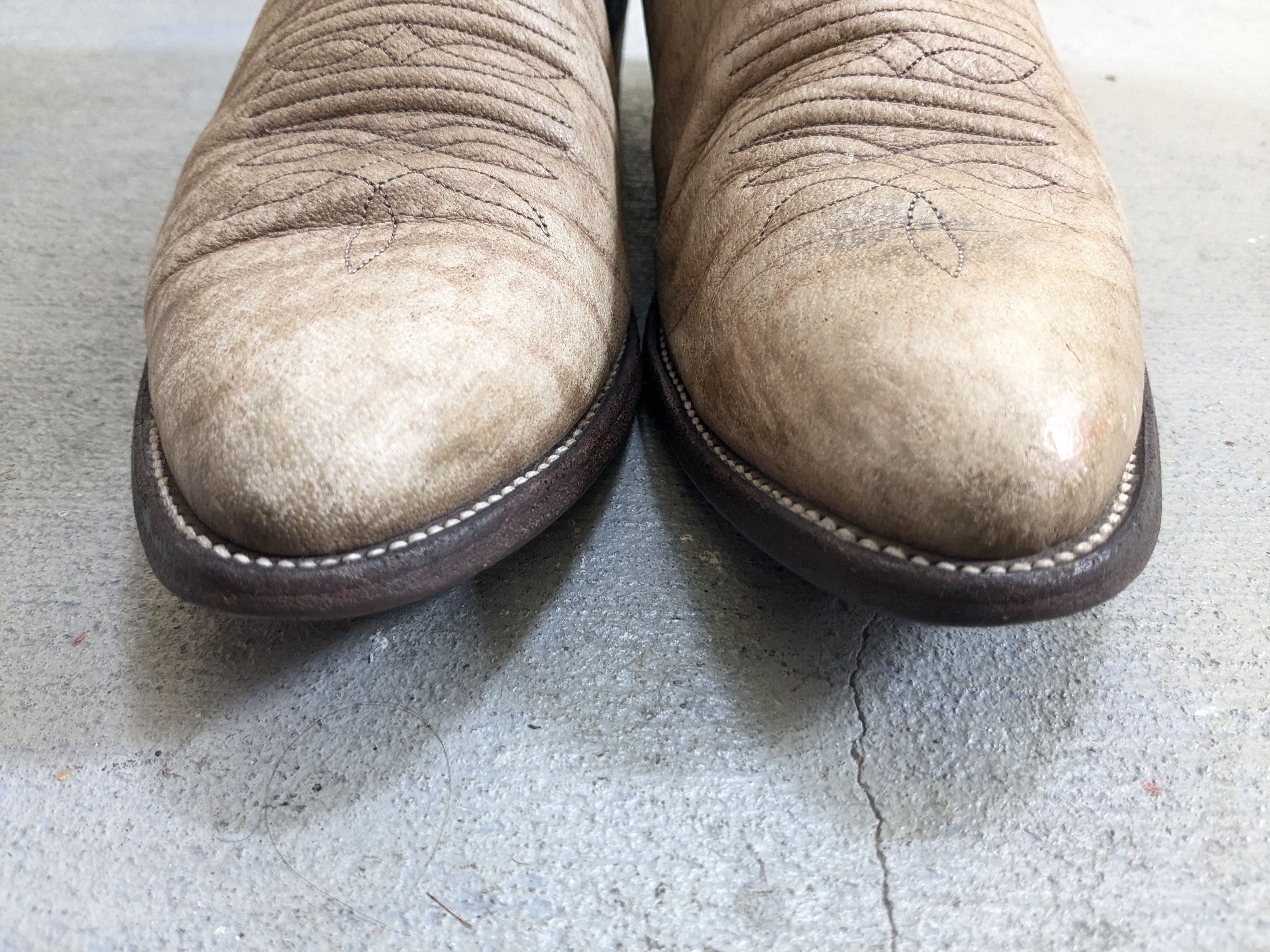 Nocona Boots Nocona Cowboy Boots 9 D Gray Leather Western Elephant Print Size US 8.5 / EU 41-42 - 2 Thumbnail