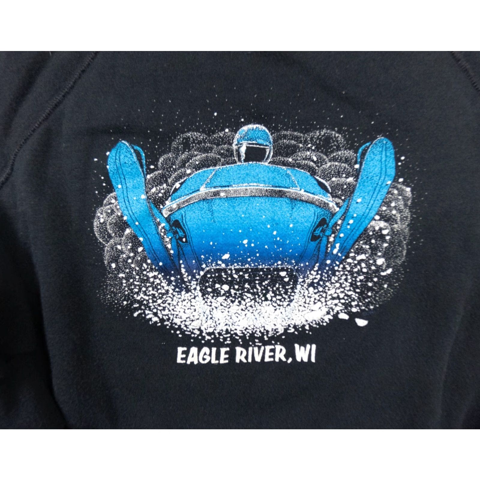 Vintage VINTAGE Bassett-Walker Sweatshirt Shirt Adult Large Black Eagle River Wisconsin 90s Logo Mens Size US L / EU 52-54 / 3 - 2 Thumbnail
