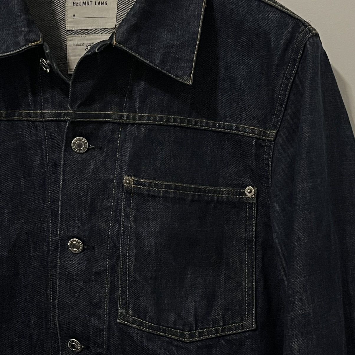 Helmut Lang × Vintage One Pocket Indigo Denim Jacket AW2001 — EU50 Size US M / EU 48-50 / 2 - 4 Thumbnail