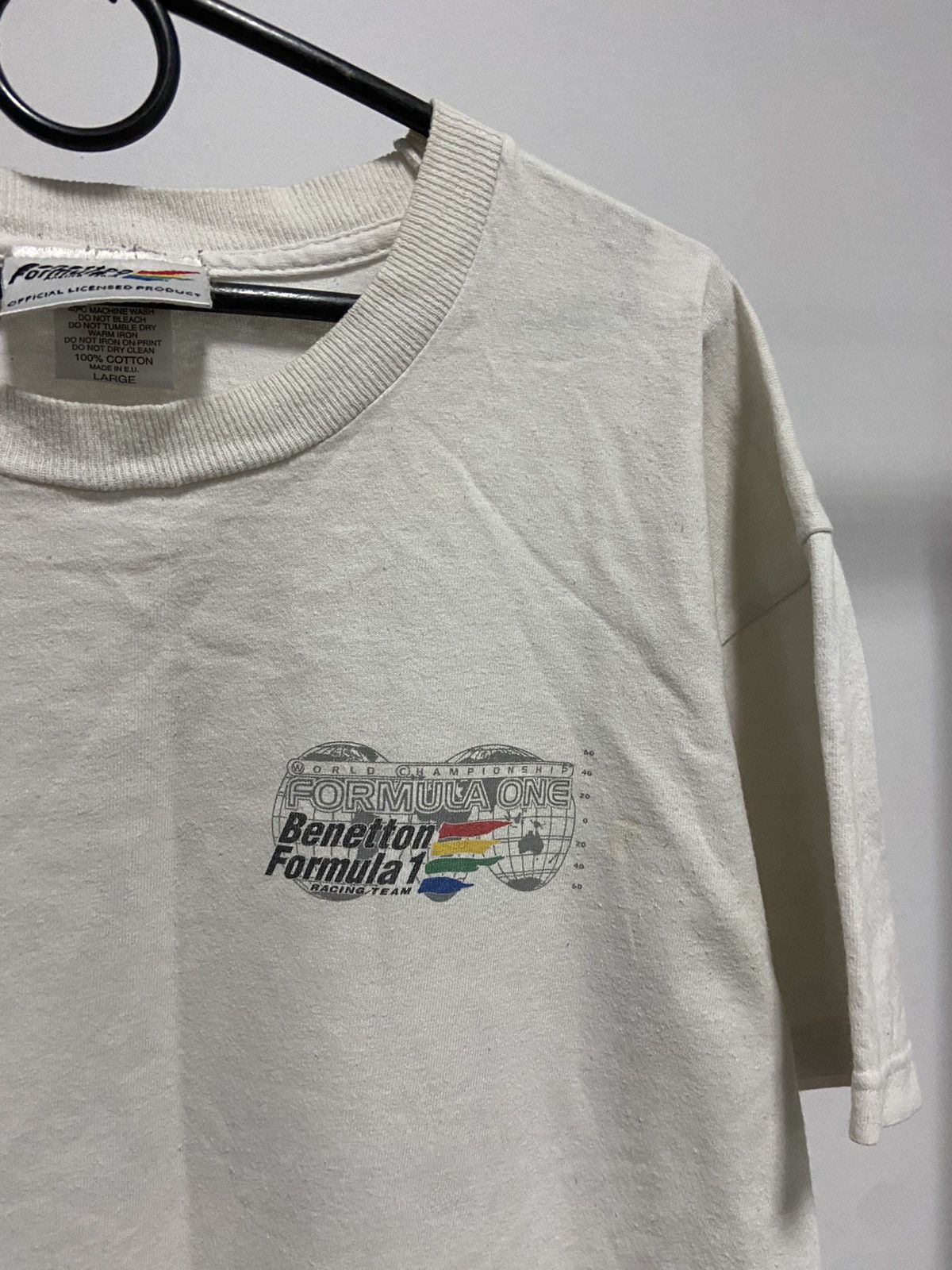 Benetton Benetton bolid formula 1 racing big logo t shirt Size US L / EU 52-54 / 3 - 4 Thumbnail