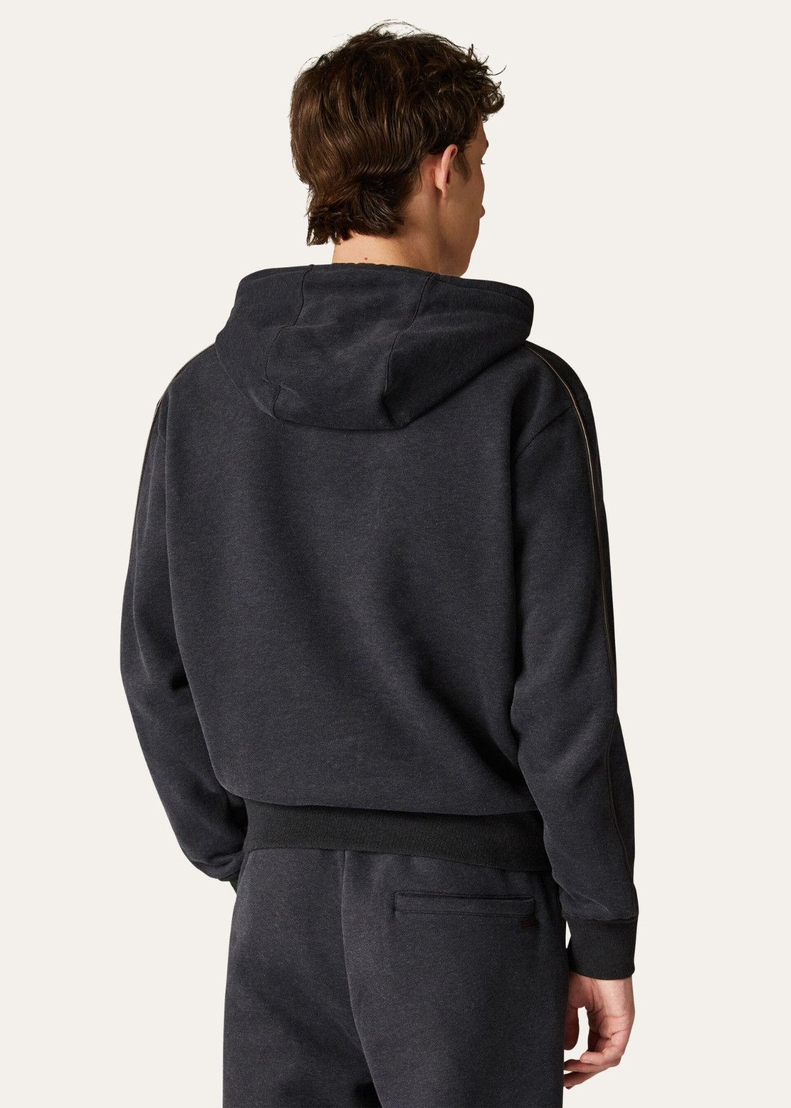 Loro Piana o1srvl11e1224 Cotton Jersey Hoodie in Black Size US M / EU 48-50 / 2 - 2 Thumbnail