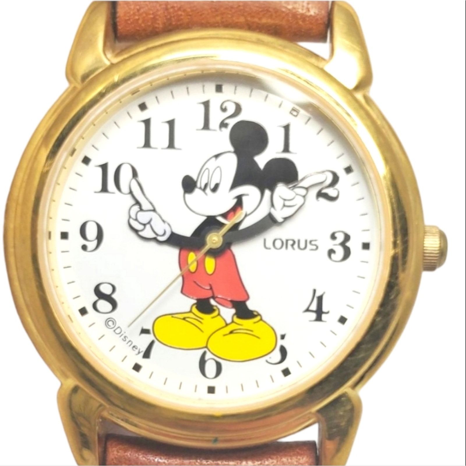 Disney Disney X Lorus Vintage Mickey Mouse Facing Left Gold Watch Size ONE SIZE - 1 Thumbnail