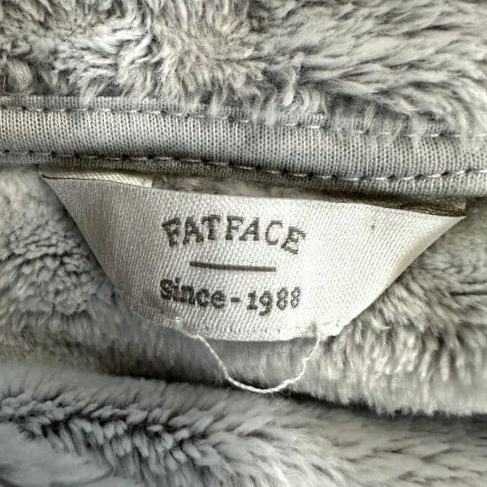 FatFace FatFace Sherpa Fleece Pullover Sweater Womens Large Grey Half Zip Pockets Ladies Size L / US 10 / IT 46 - 7 Thumbnail