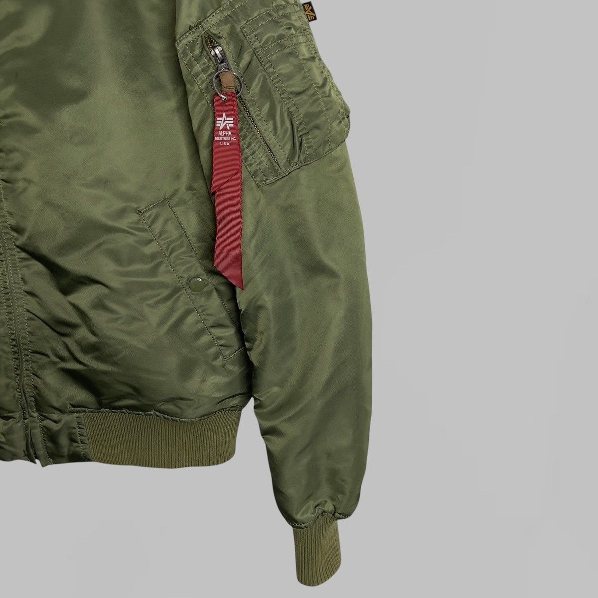 Alpha Industries ALPHA INDUSTRIES GREEN NYLON MA-1 BOMBER JACKET SIZE M Size US L / EU 52-54 / 3 - 2 Thumbnail
