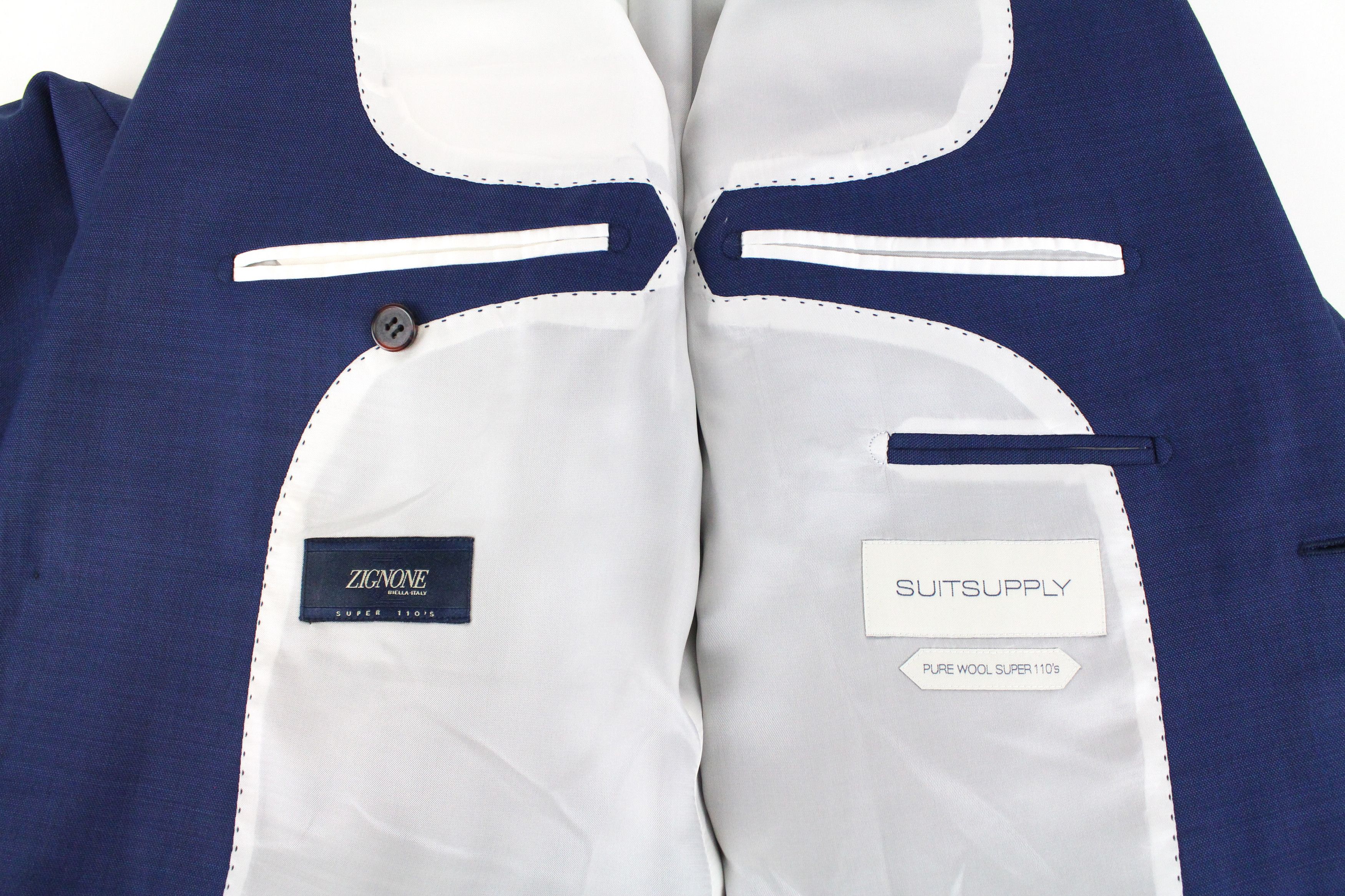 Suitsupply NAPOLI UK40L Wool Super110 Blue Lined Blazer 56810 Size 40L - 5 Thumbnail