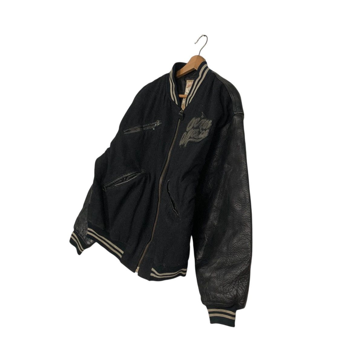 Avirex 🔥VINTAGE AVIREX AMERICA BOMBER VARSITY LEATHER JACKET Size US M / EU 48-50 / 2 - 4 Thumbnail
