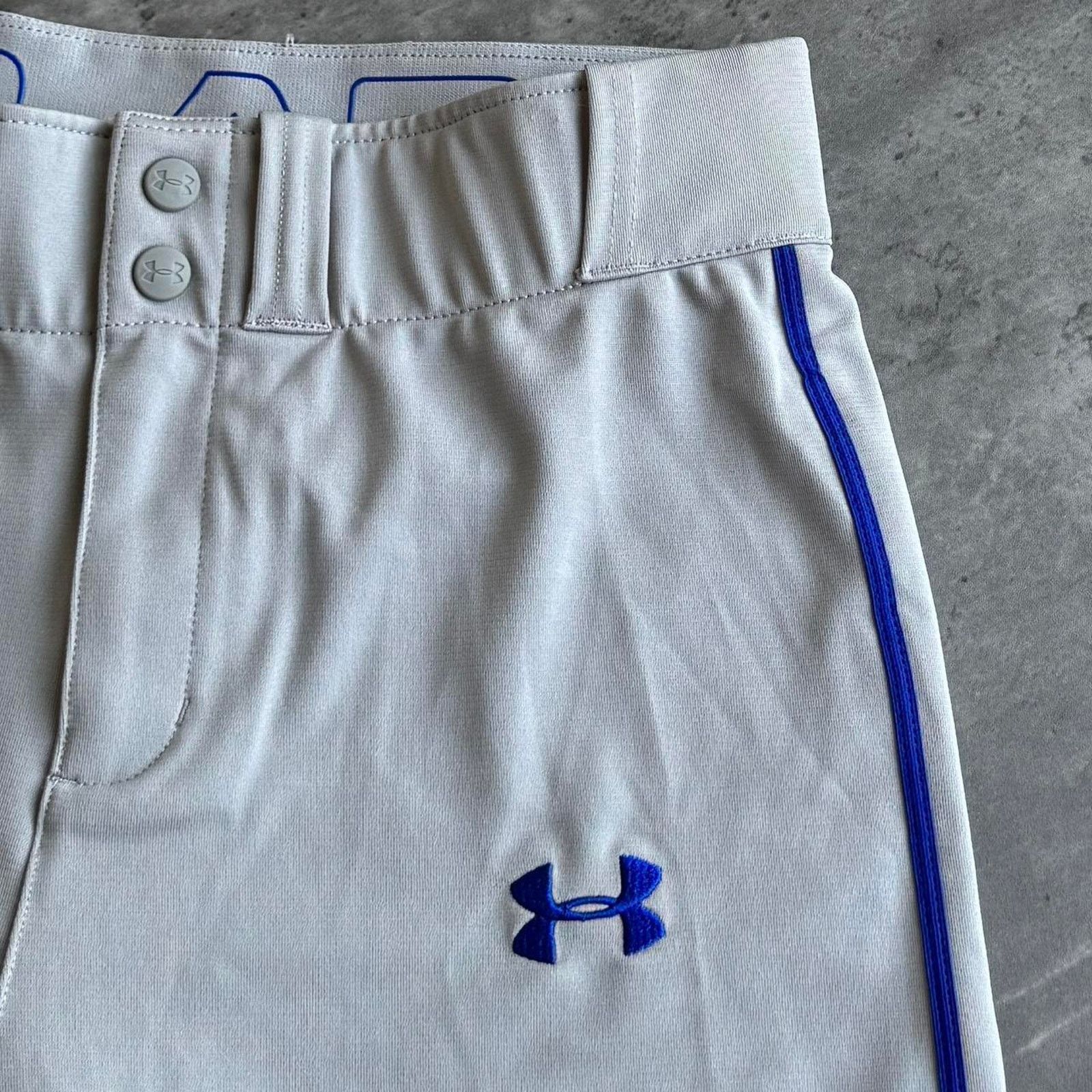 Under Armour × Vintage Brand New Under Armour Grey & Blue Baseball Pants Size US 29 - 3 Thumbnail