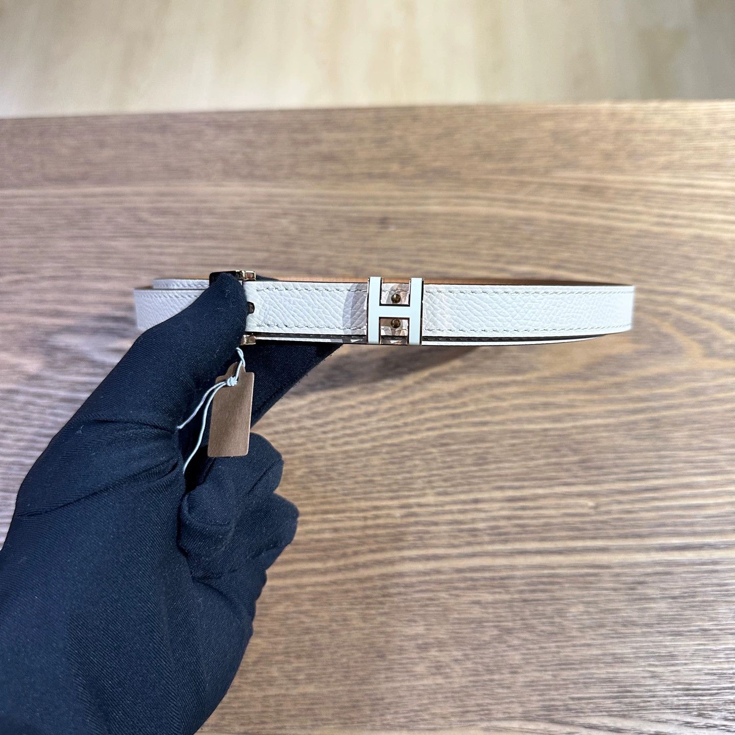 Hermes Hermes may425 Cream White H Belt Size ONE SIZE - 1 Thumbnail