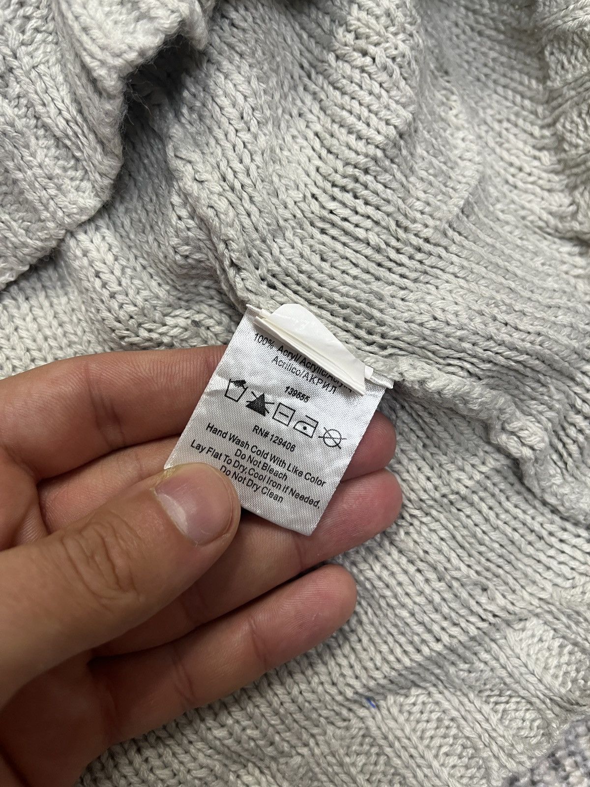 Japanese Brand × Vintage Vintage Grey Sweater Size US XL / EU 56 / 4 - 4 Thumbnail