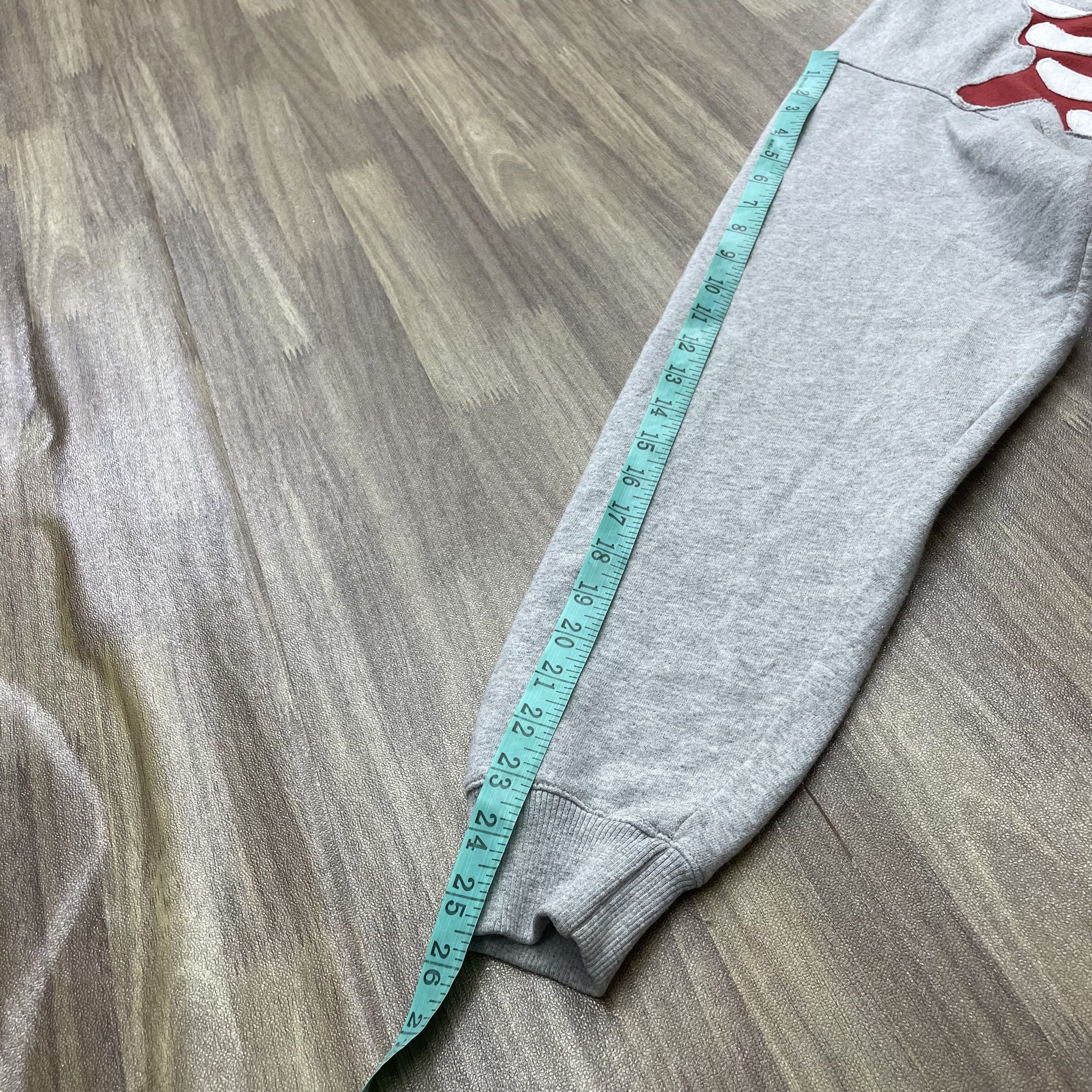 Vintage Custom Reworked Champion Skeleton Heart Patchwork Hoodie Size US L / EU 52-54 / 3 - 10 Thumbnail