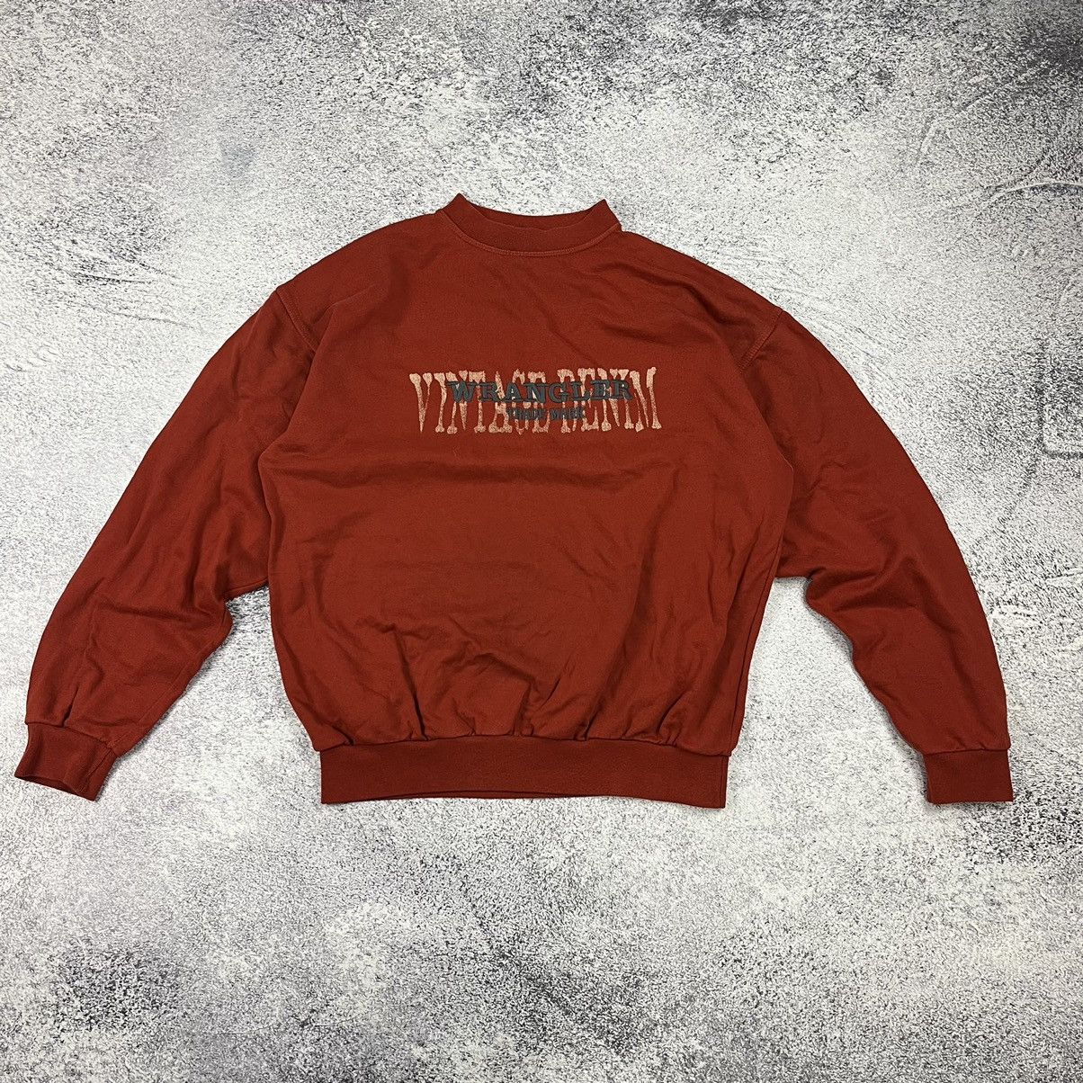 Vintage × Wrangler Vintage Wrangler sweatshirt Crewneck authentic 80s logo Size US XL / EU 56 / 4 - 1 Thumbnail